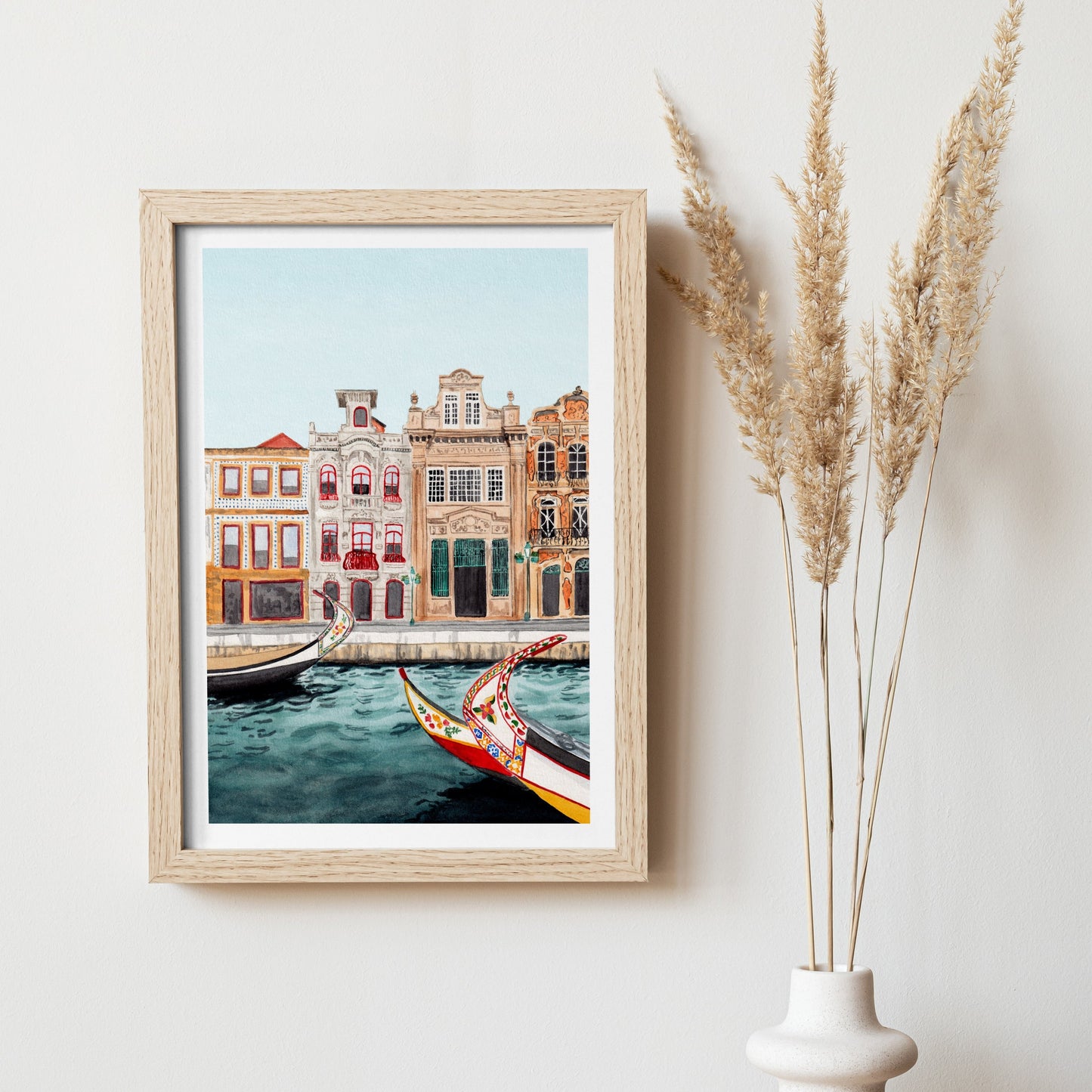 Aveiro Portugal Watercolor Painting