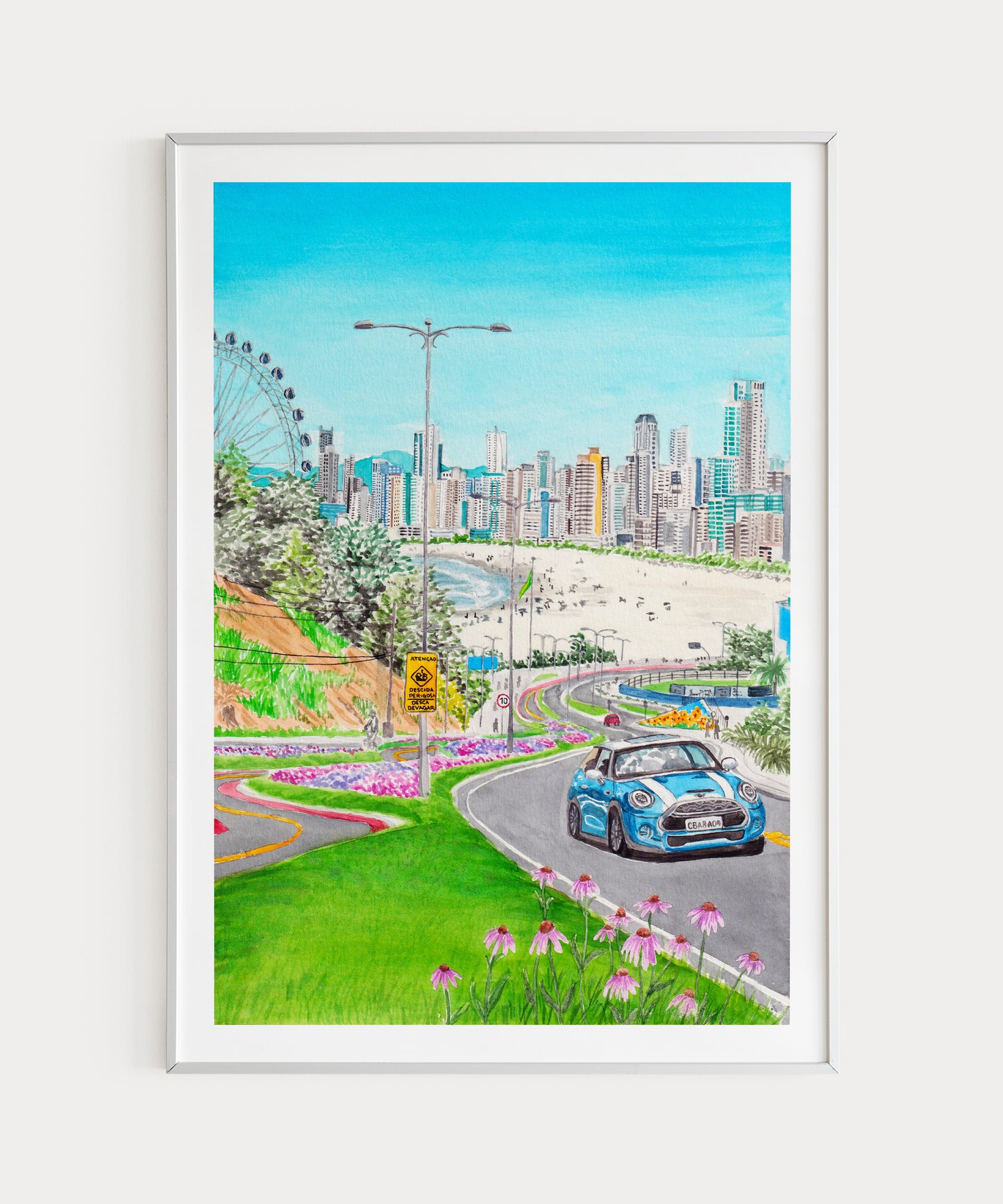 Balneario Camboriu Watercolor Art - NorrskenArt