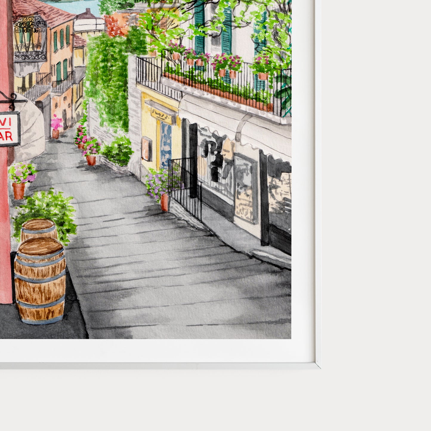 Bellagio Italy Watercolor Painting
