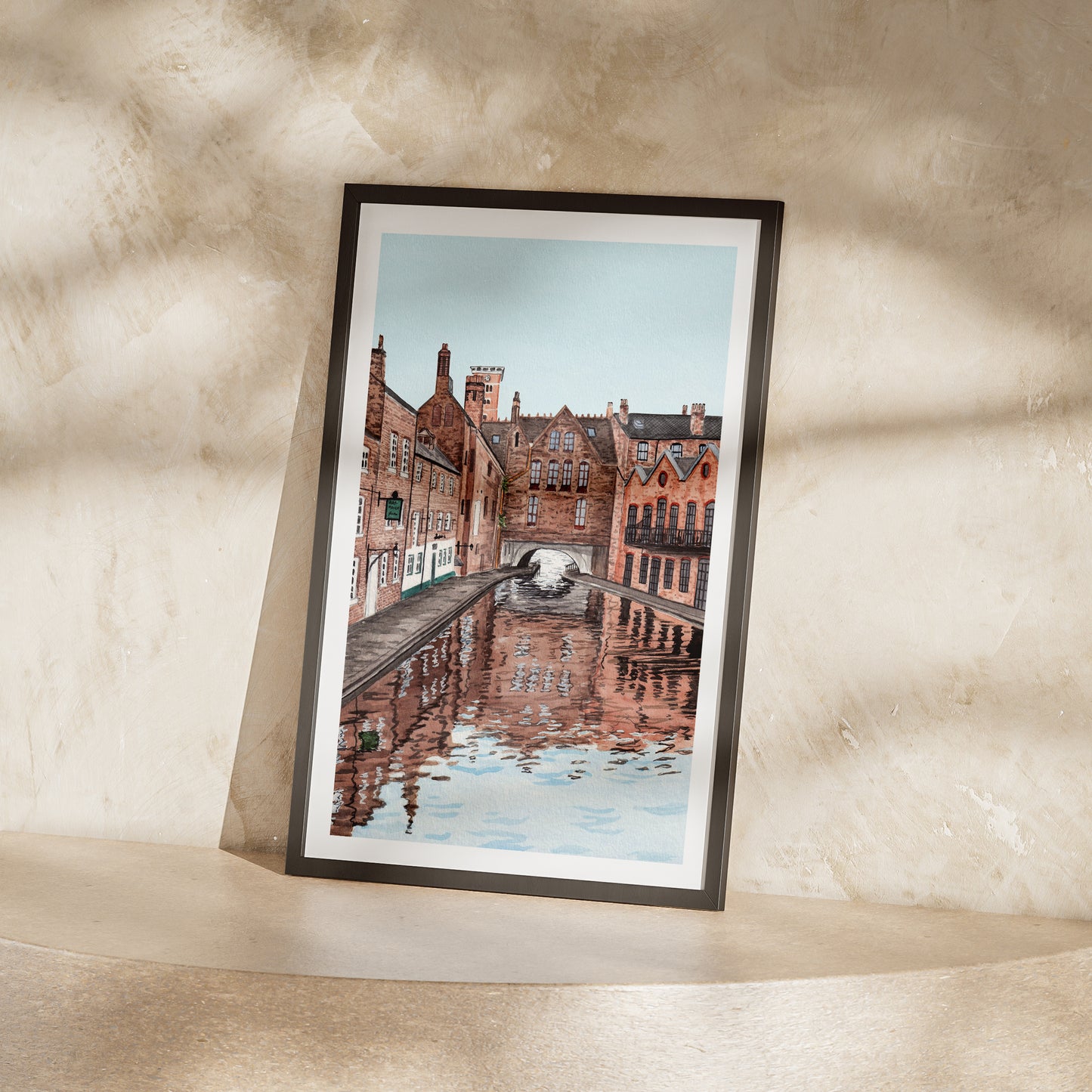Birmingham England Watercolor Print, Watercolor Painting, Birmingham Cityscape, UK Wall Decor