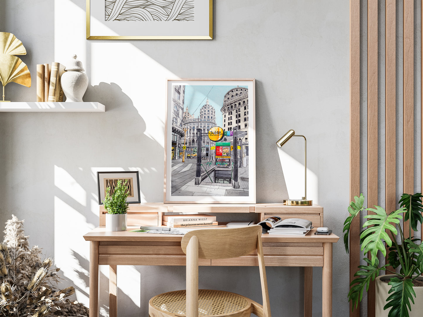 Buenos Aires Watercolor Wall Art Argentina Decor Buenos Aires Cityscape South American Art Travel Gift