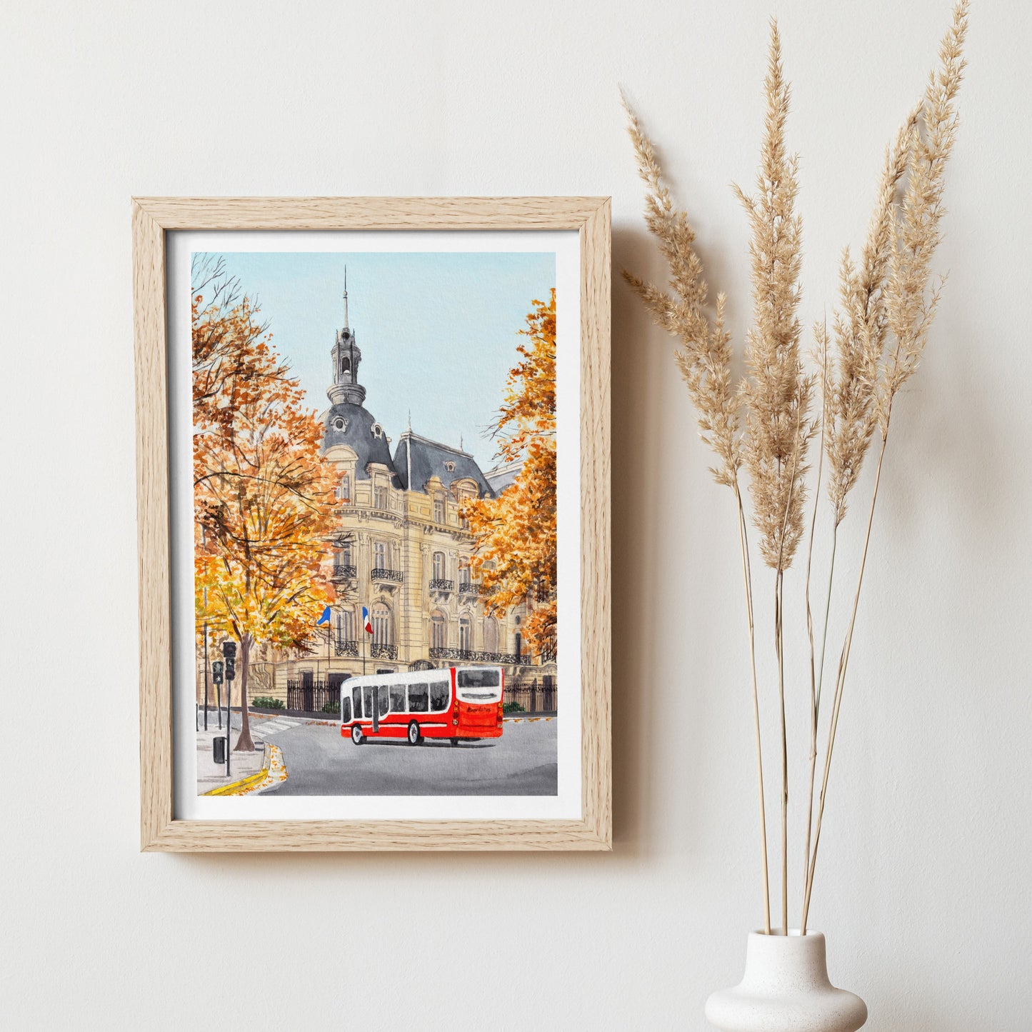 Buenos Aires Autumn Watercolor Print - NorrskenArt