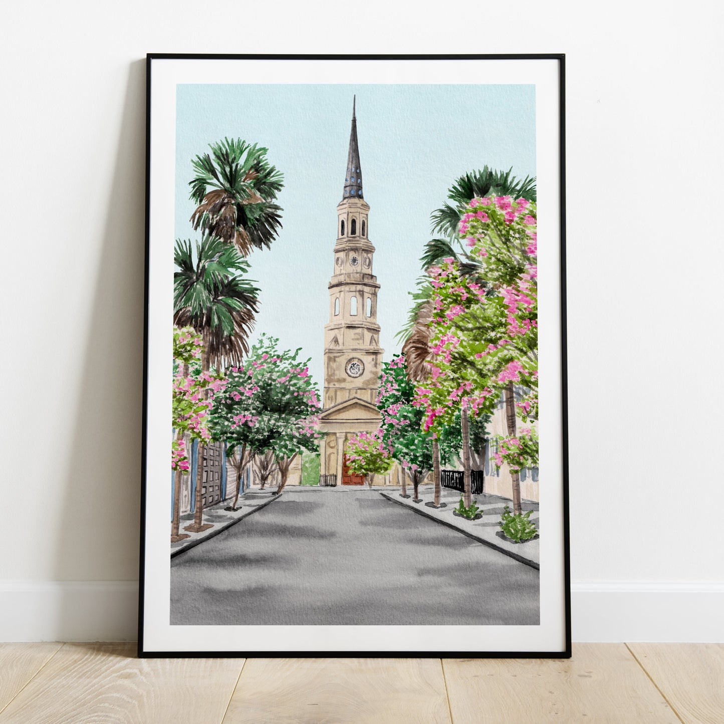 Charleston watercolor art - NorrskenArt