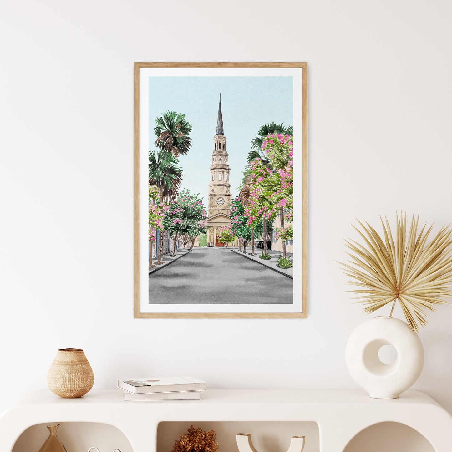 Charleston South Carolina Watercolor Art Print, Charleston Cityscape, South Carolina Travel Art