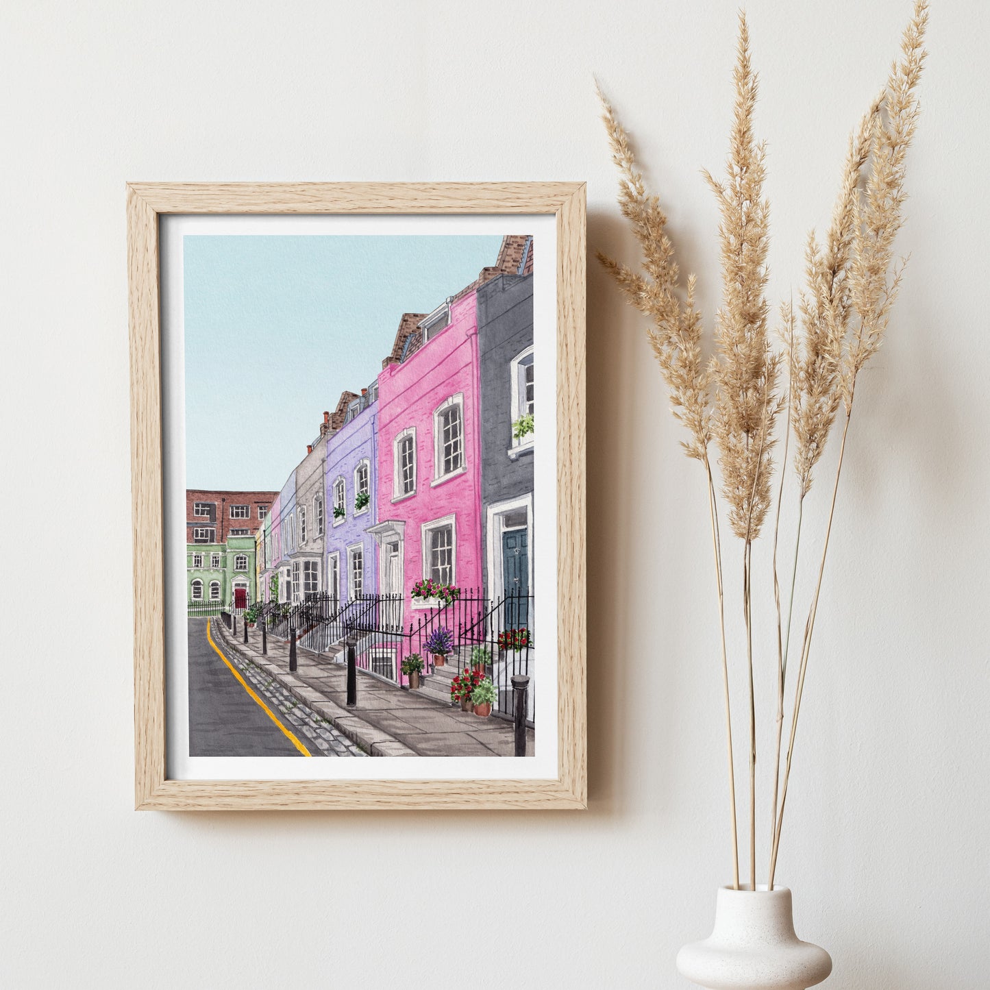 Chelsea London Watercolor Print, England Wall Art, Chelsea Painting, UK Decor