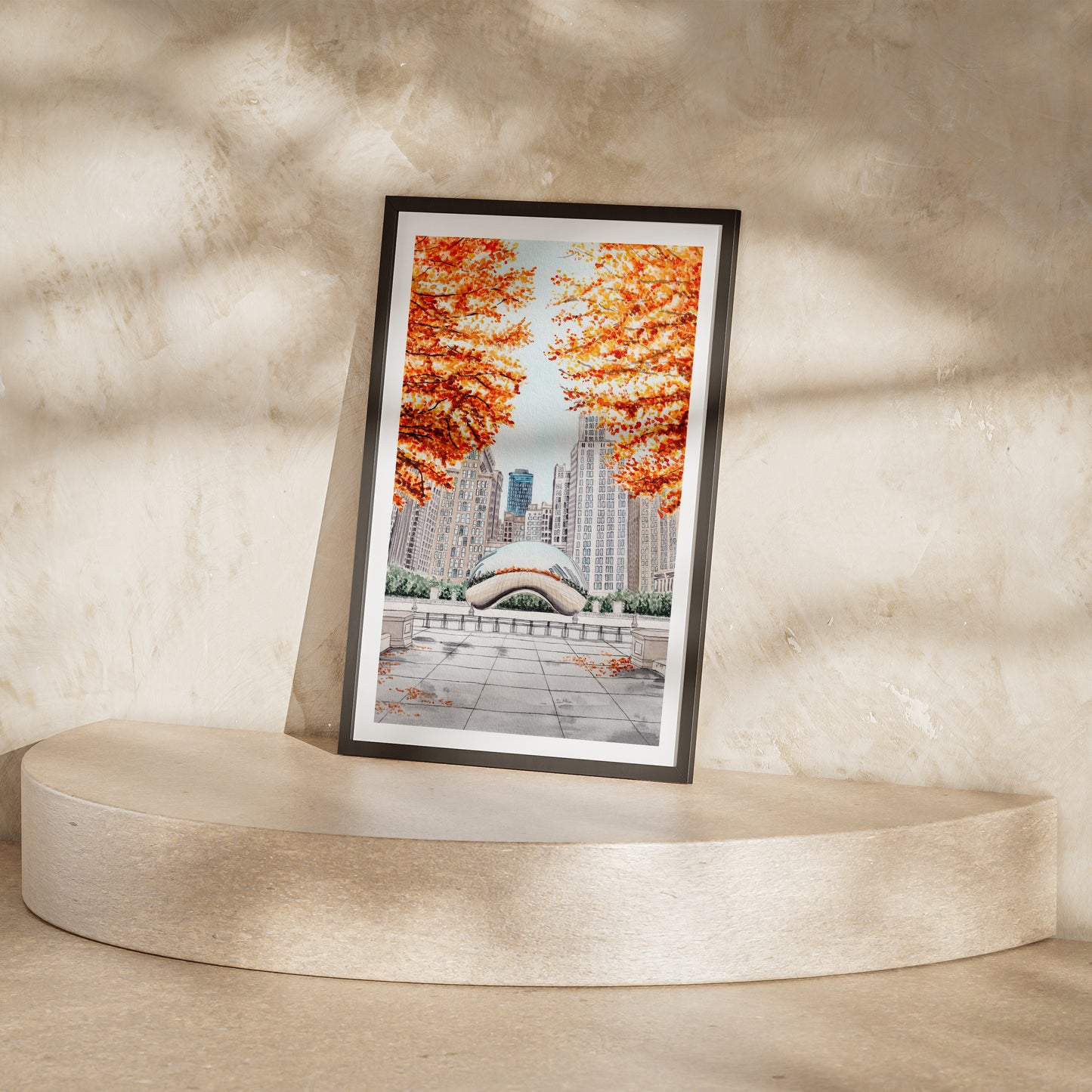 Chicago Cloud Gate wall decor - NorrskenArt