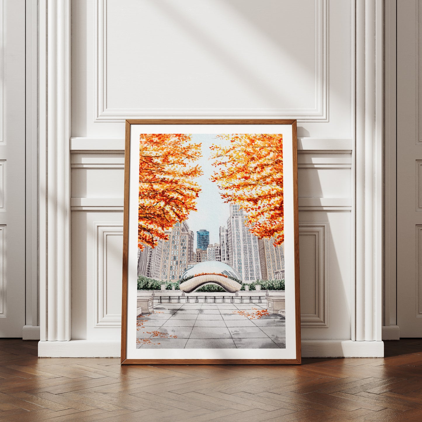 Chicago The Bean fall art - NorrskenArt