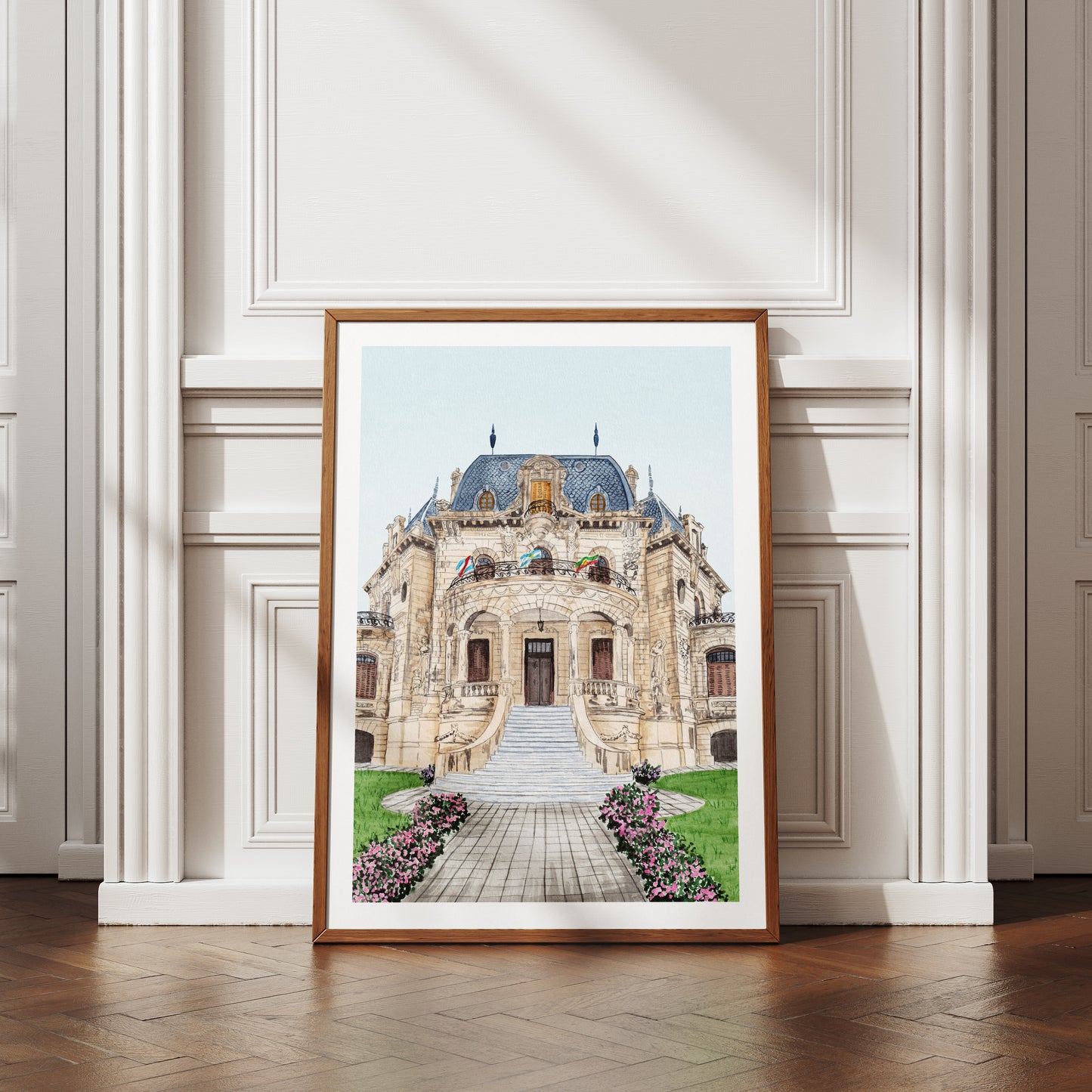Concordia Entre Rios Watercolor Art, Argentina Decor, Concordia Cityscape, Instant Download Art