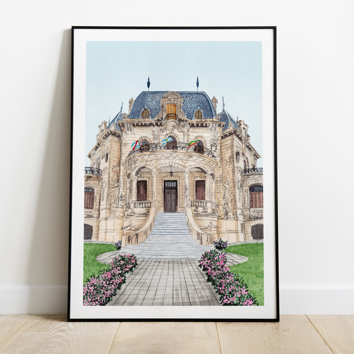 Concordia Entre Rios Watercolor Art, Argentina Decor, Concordia Cityscape, Instant Download Art