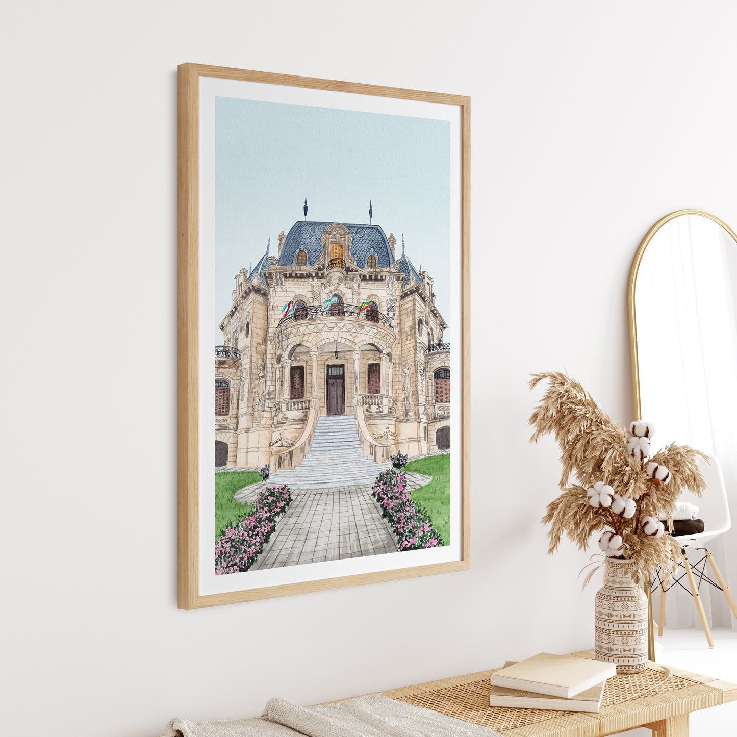 Concordia Entre Rios Watercolor Art, Argentina Decor, Concordia Cityscape, Instant Download Art