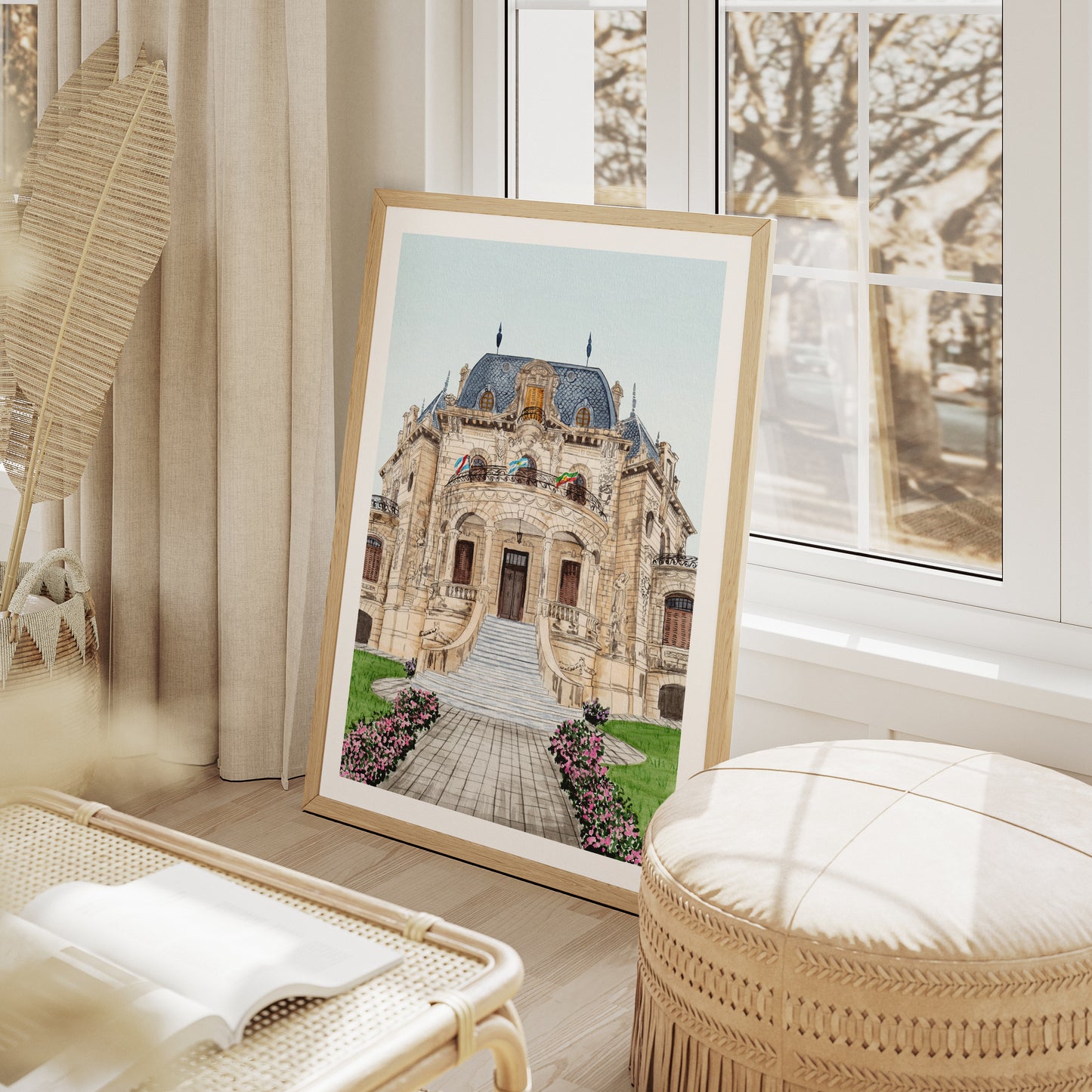 Concordia Entre Rios Watercolor Art, Argentina Decor, Concordia Cityscape, Instant Download Art