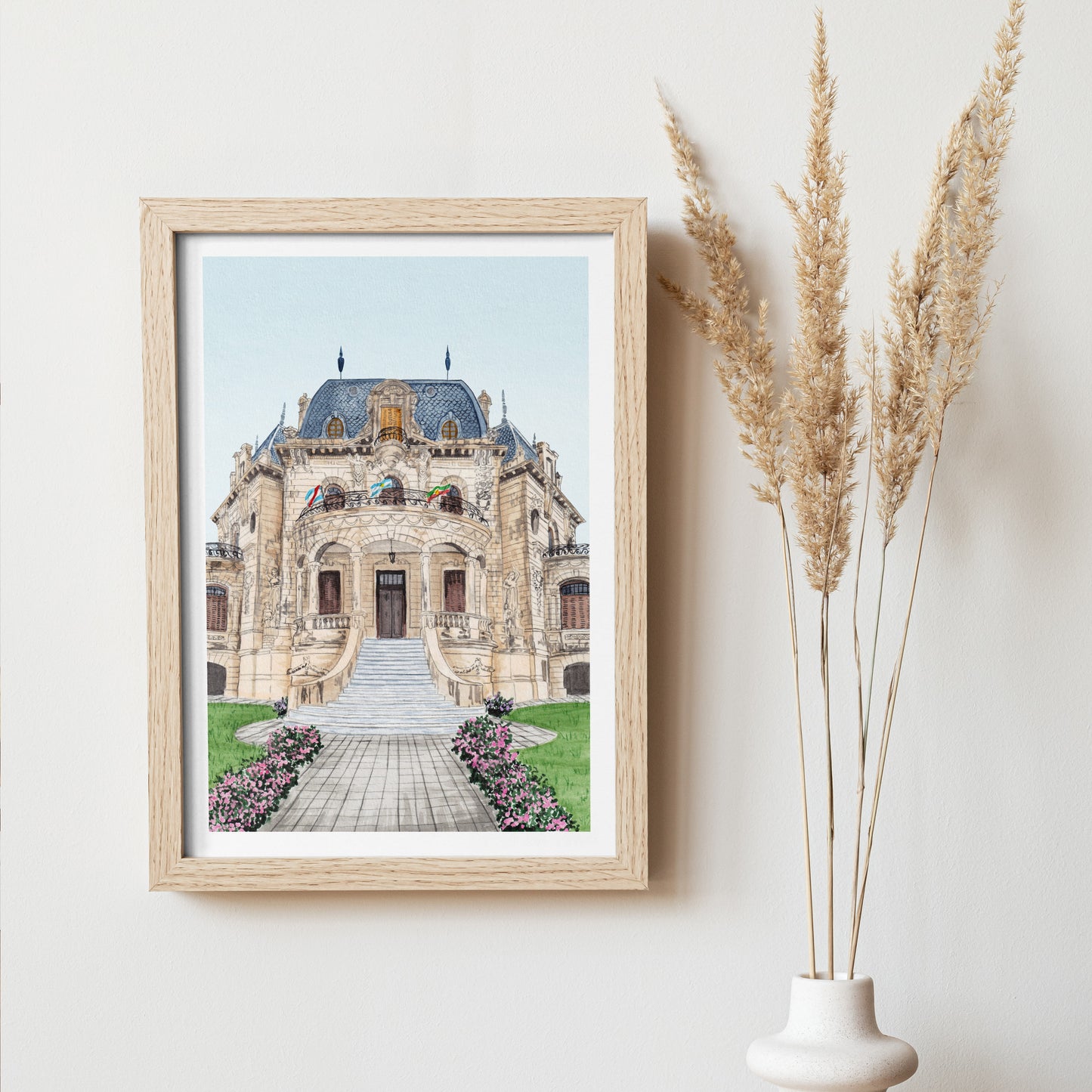 Concordia Entre Rios Watercolor Art, Argentina Decor, Concordia Cityscape, Instant Download Art