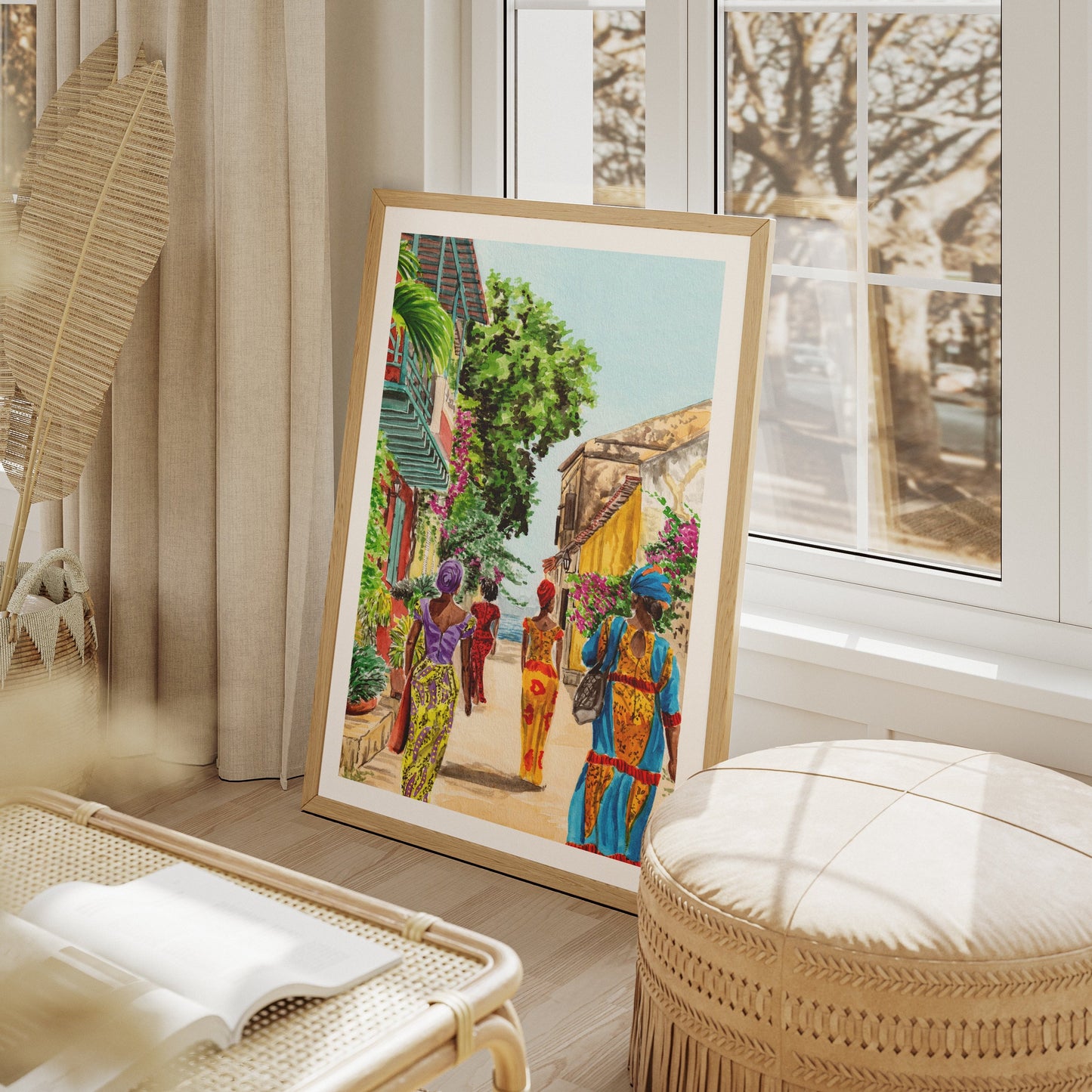 Dakar Senegal Painting - African Art - NorrskenArt