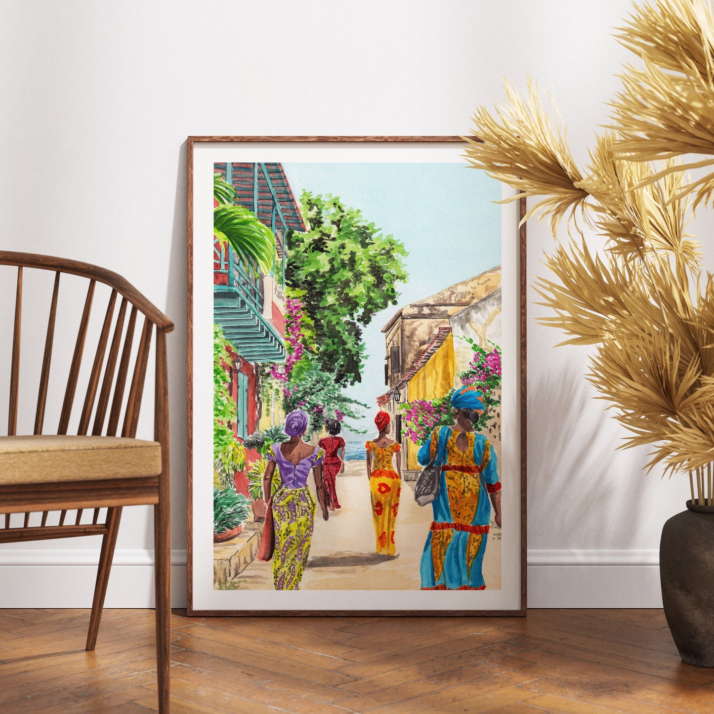 Dakar Watercolor Painting - NorrskenArt