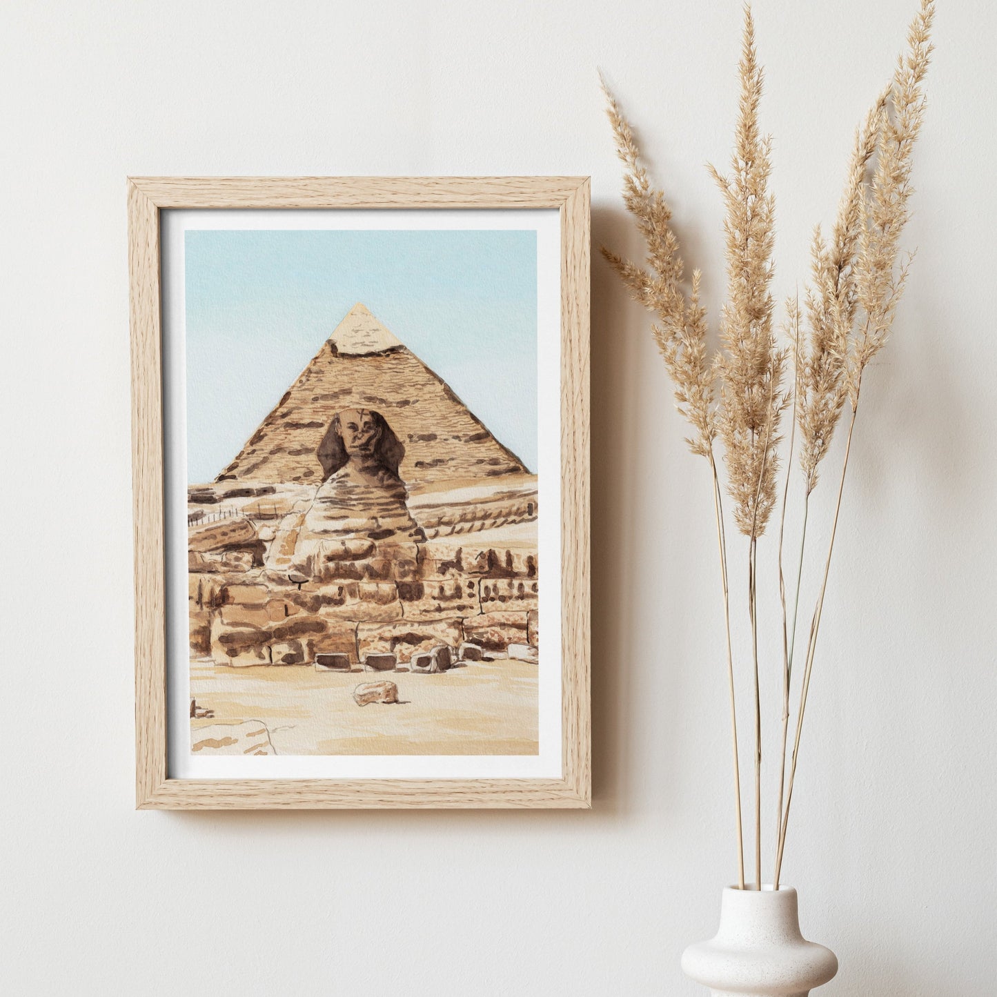 Giza Egypt Wall Decor - Egyptian Art - NorrskenArt