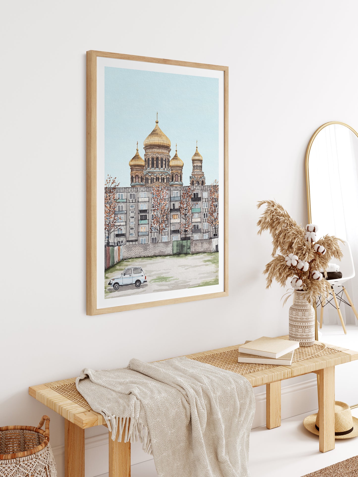 Brutalist Set of 6 Watercolor Wall Art, Brutalism Watercolor Prints, Russia Cityscape, Brutalist painting, Latvia Cityscape, Travel Gift
