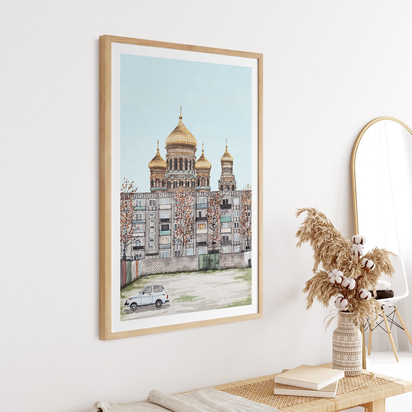 Liepaja watercolor cityscape