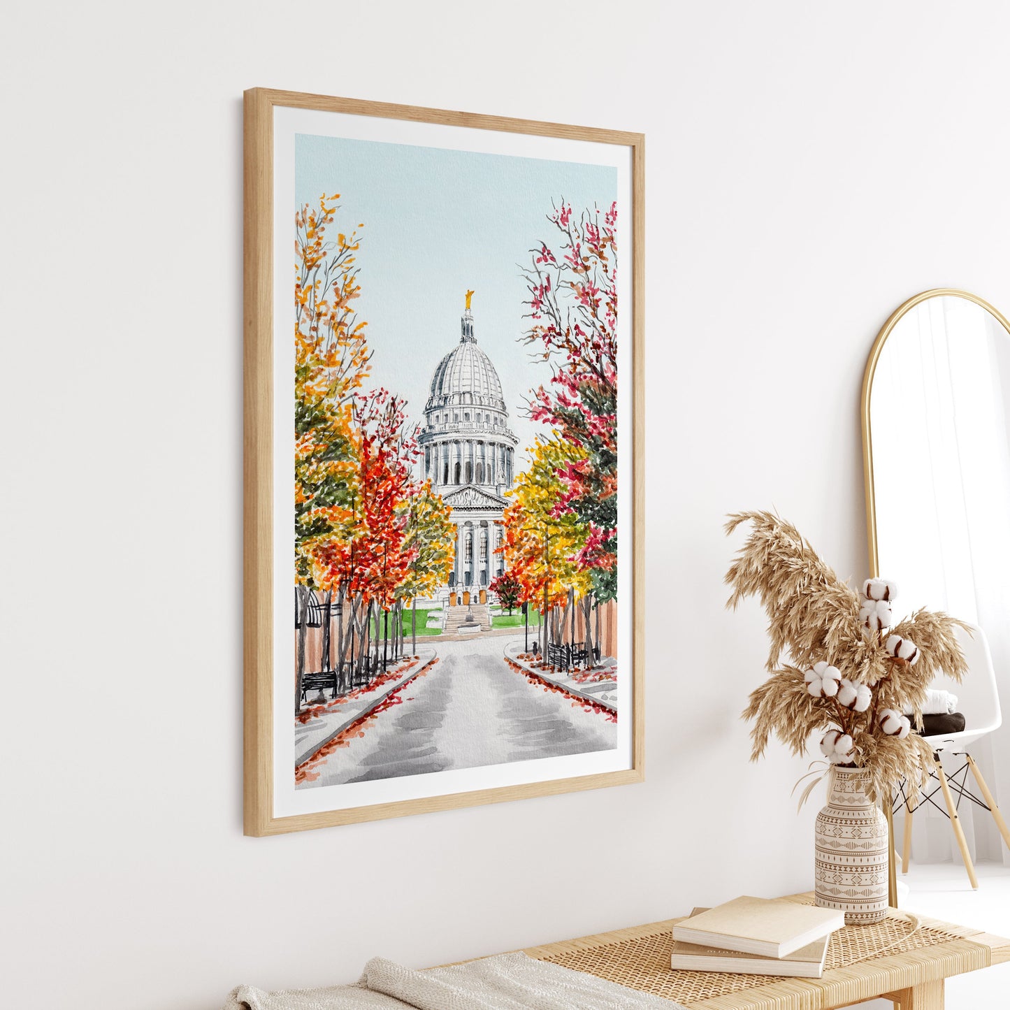 Madison Wisconsin watercolor art