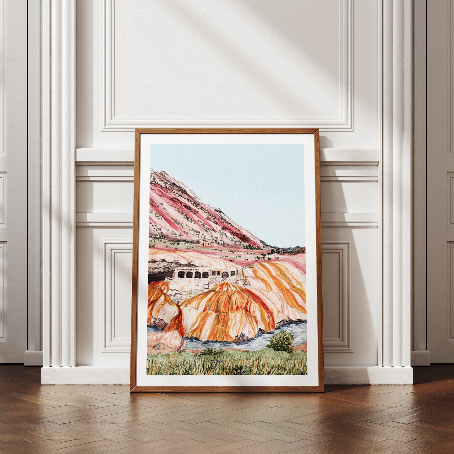 Mendoza Watercolor Wall Art, Watercolor Painting, Mendoza Landscape, Argentina Decor, Mendoza Art, Argentina Decor, Andes Mountains Art, Travel Gift