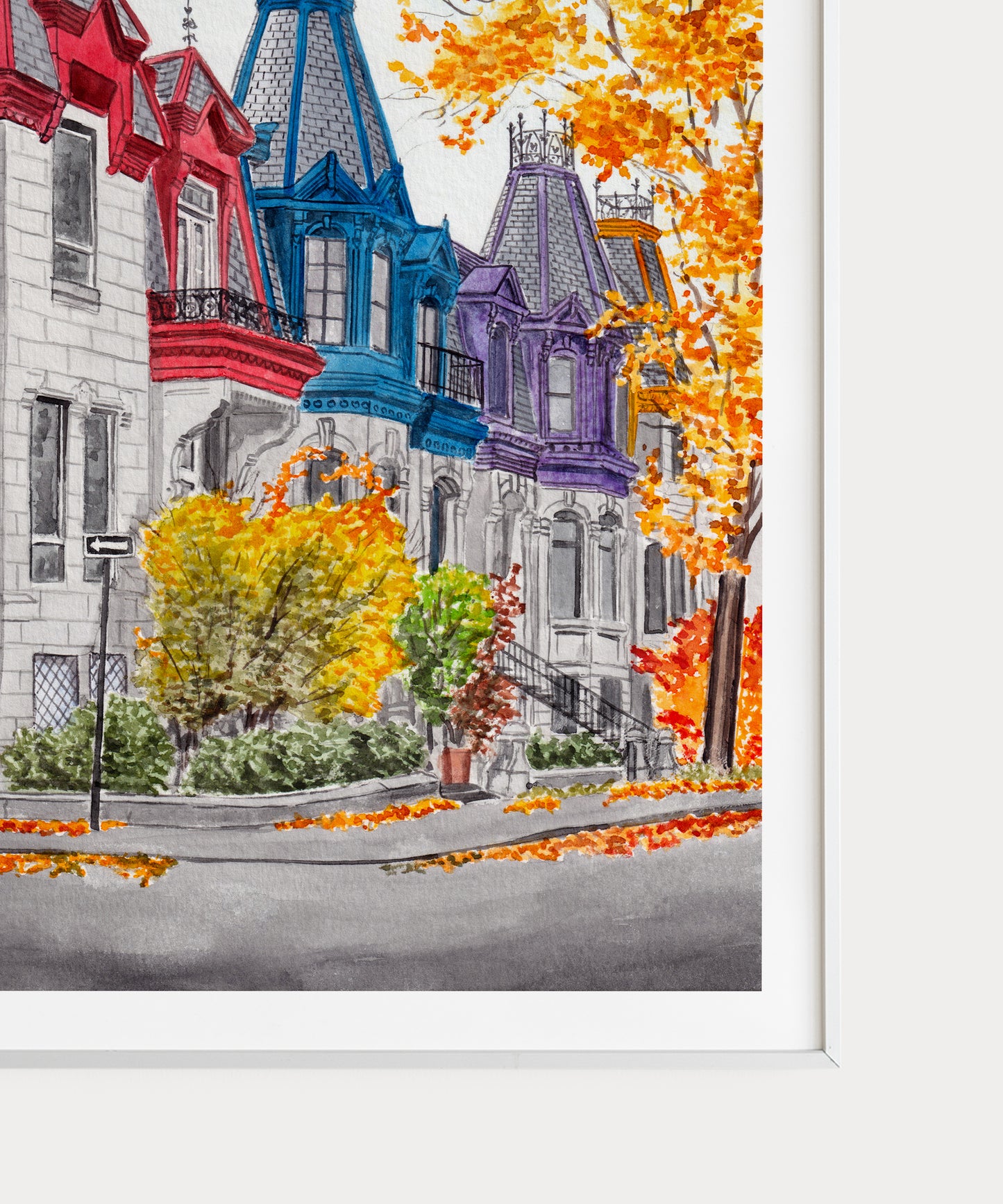 Montreal Canada watercolor painting - NorrskenArt