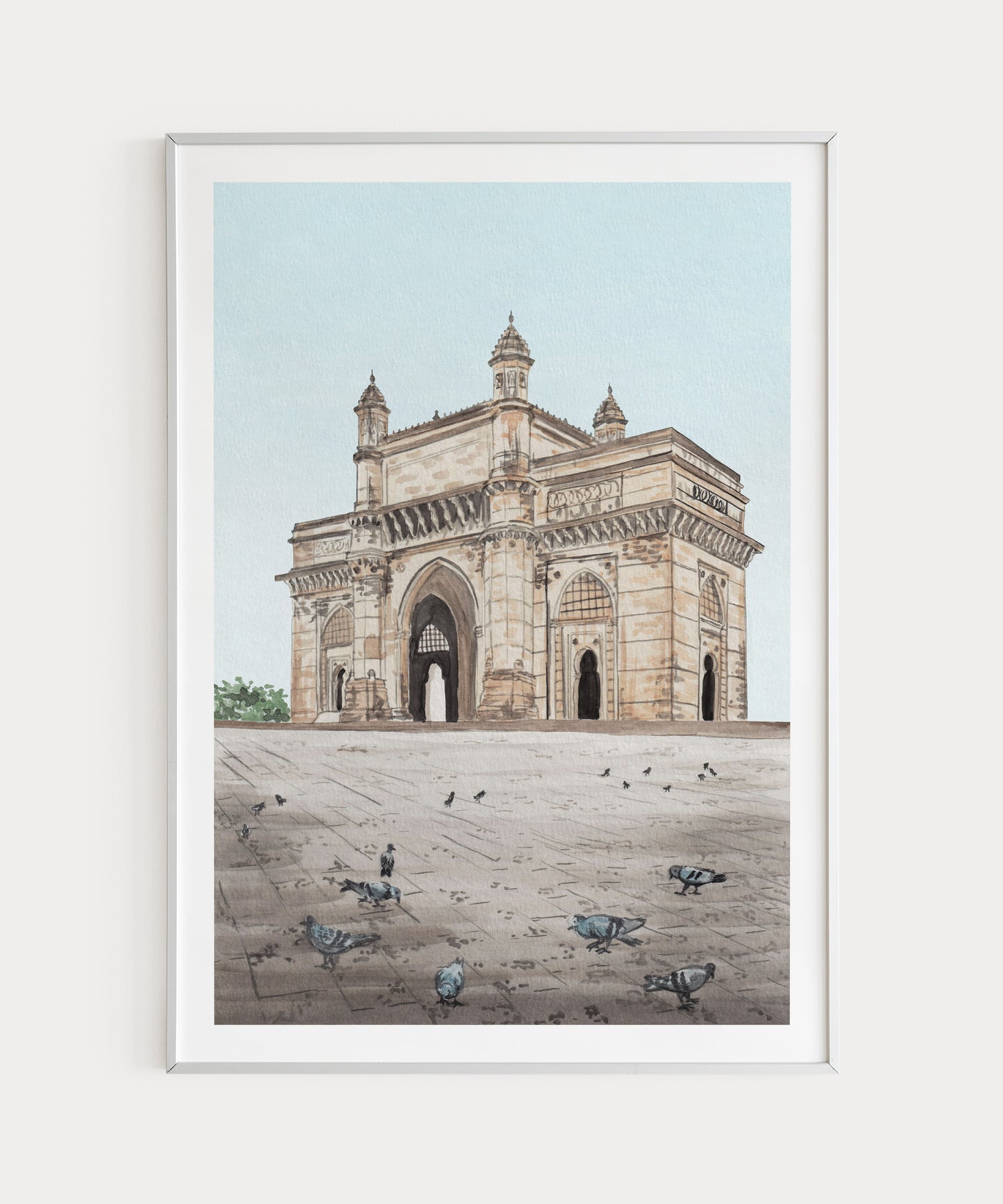 Mumbai India watercolor art