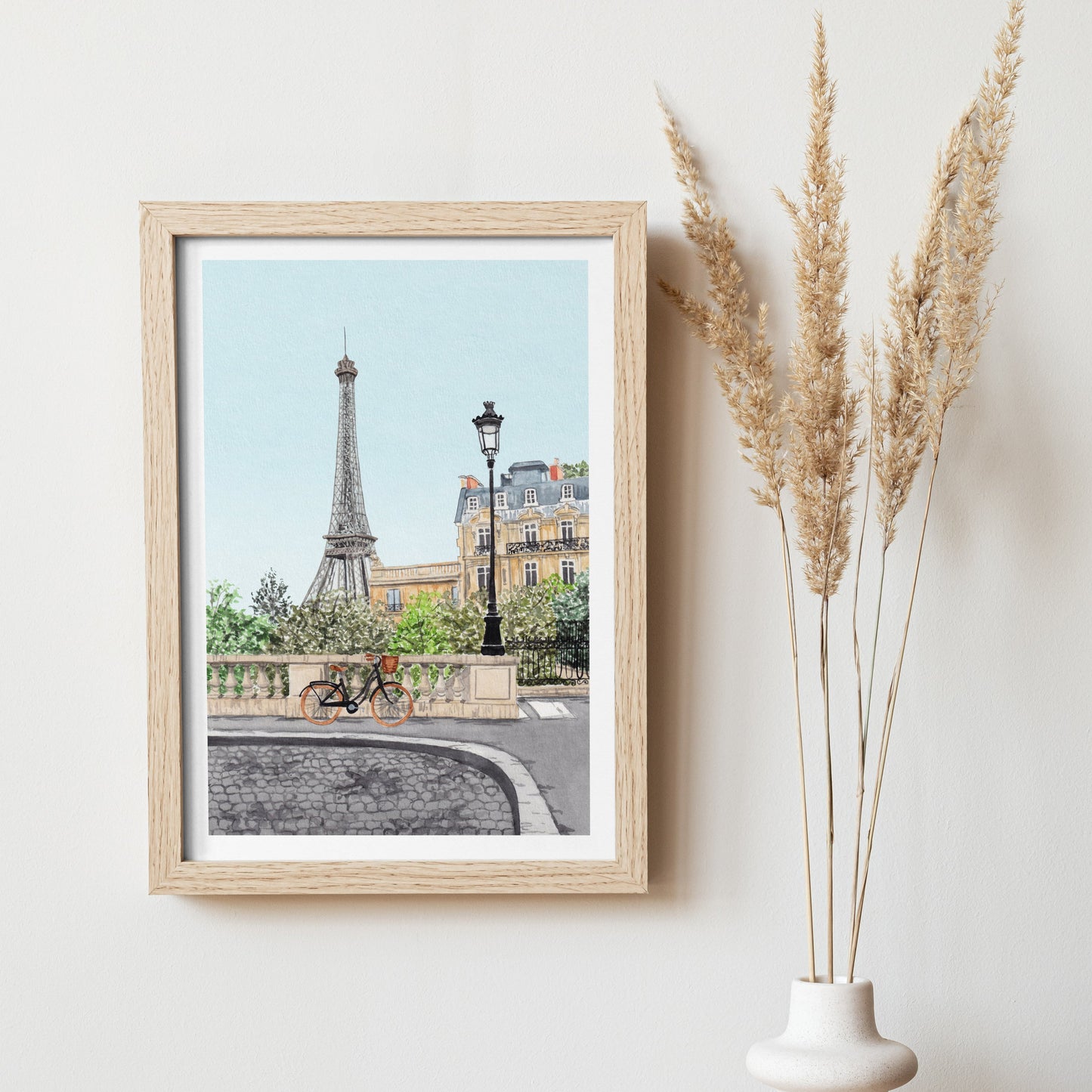 Paris watercolor art - NorrskenArt