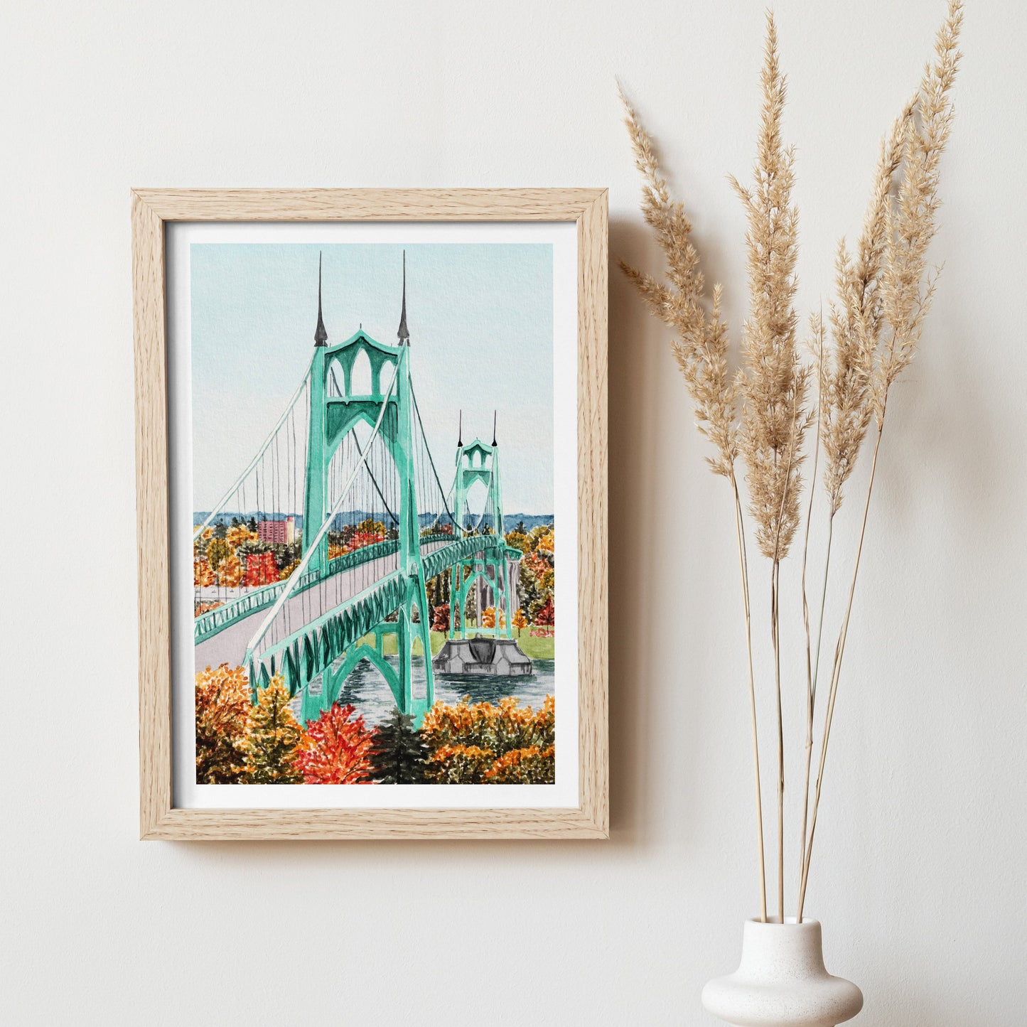 Portland Oregon fall wall art