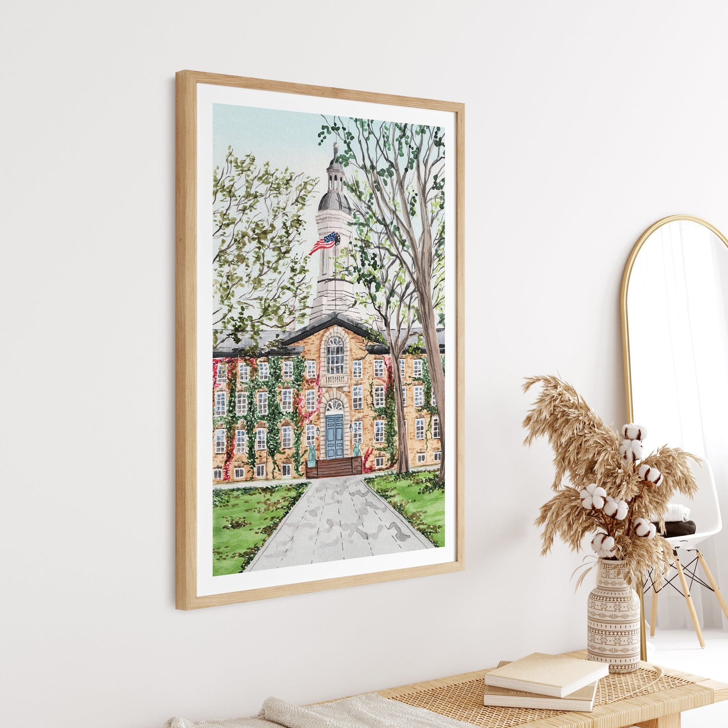 Princeton New Jersery Wateroclor Painting - Printable Art - NorrskenArt
