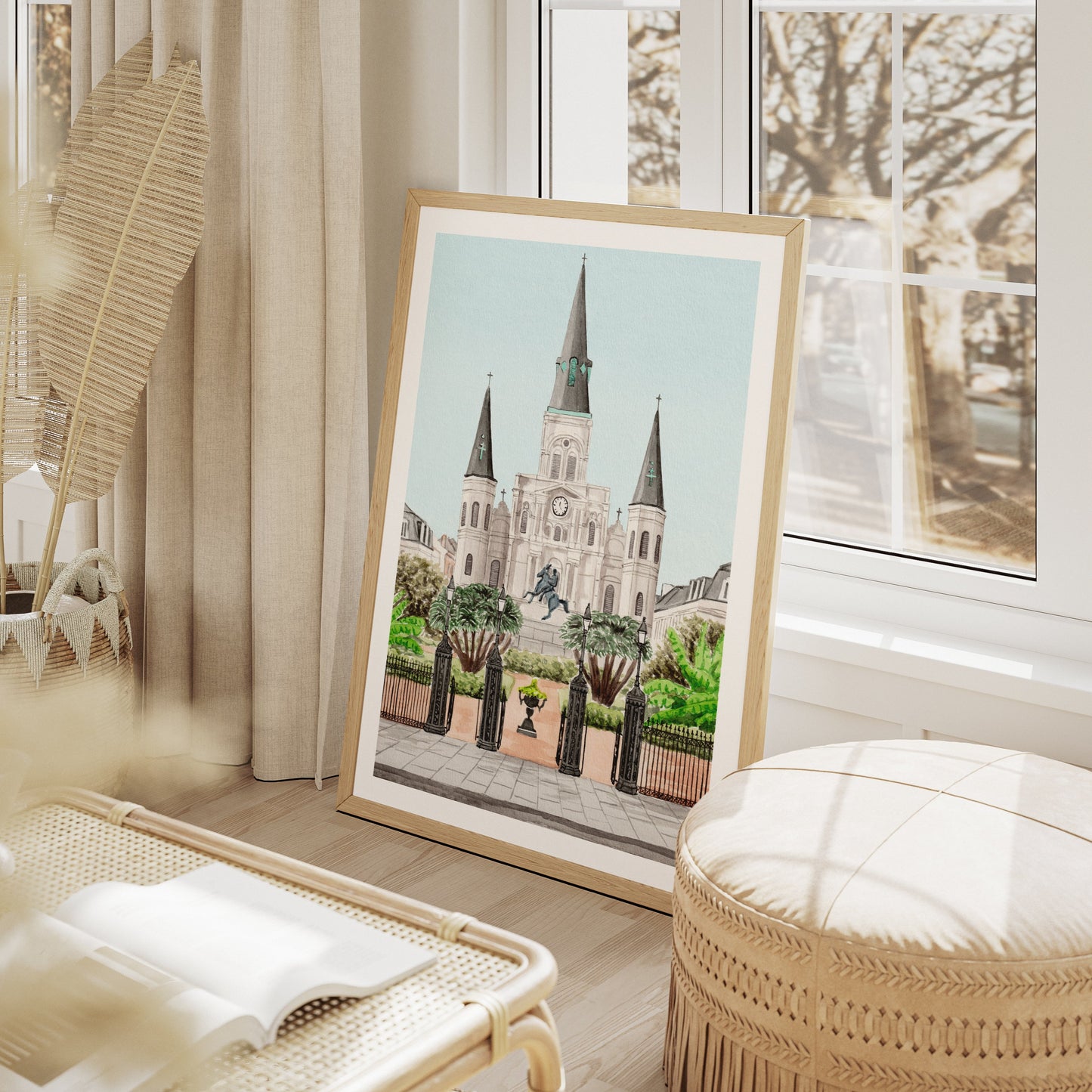 St Louis Cathedral Louisiana watercolor art - NorrskenArt