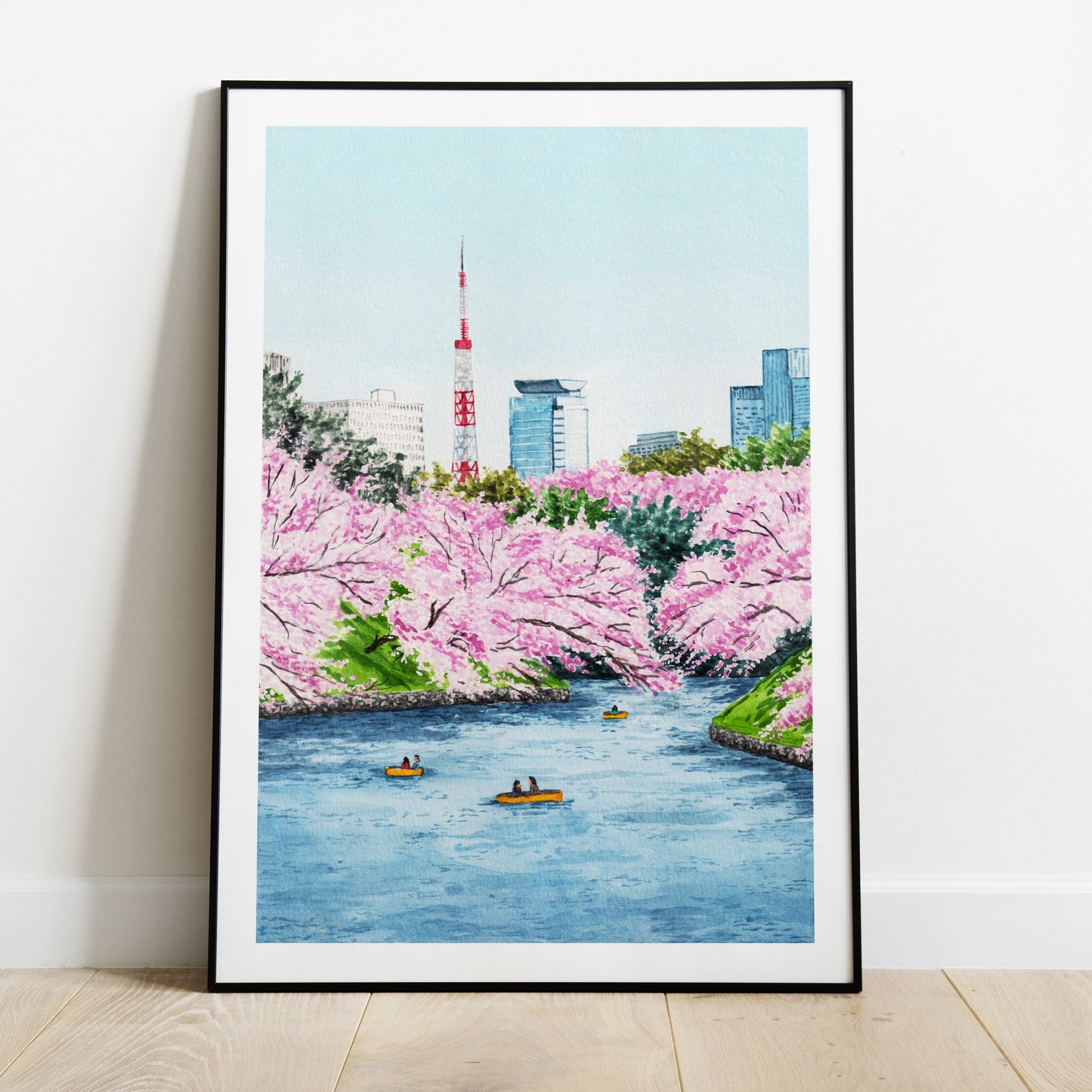 Tokyo Tower cityscape art - NorrskenArt