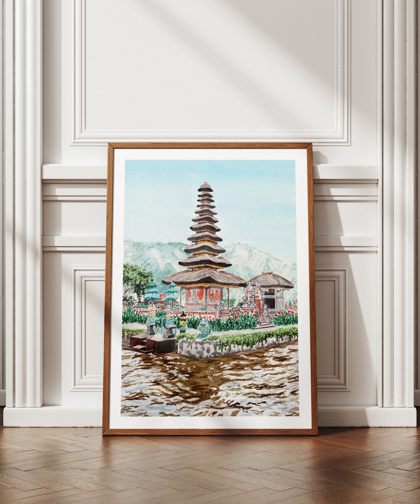 Ubud Bali watercolor art print - NorrskenArt