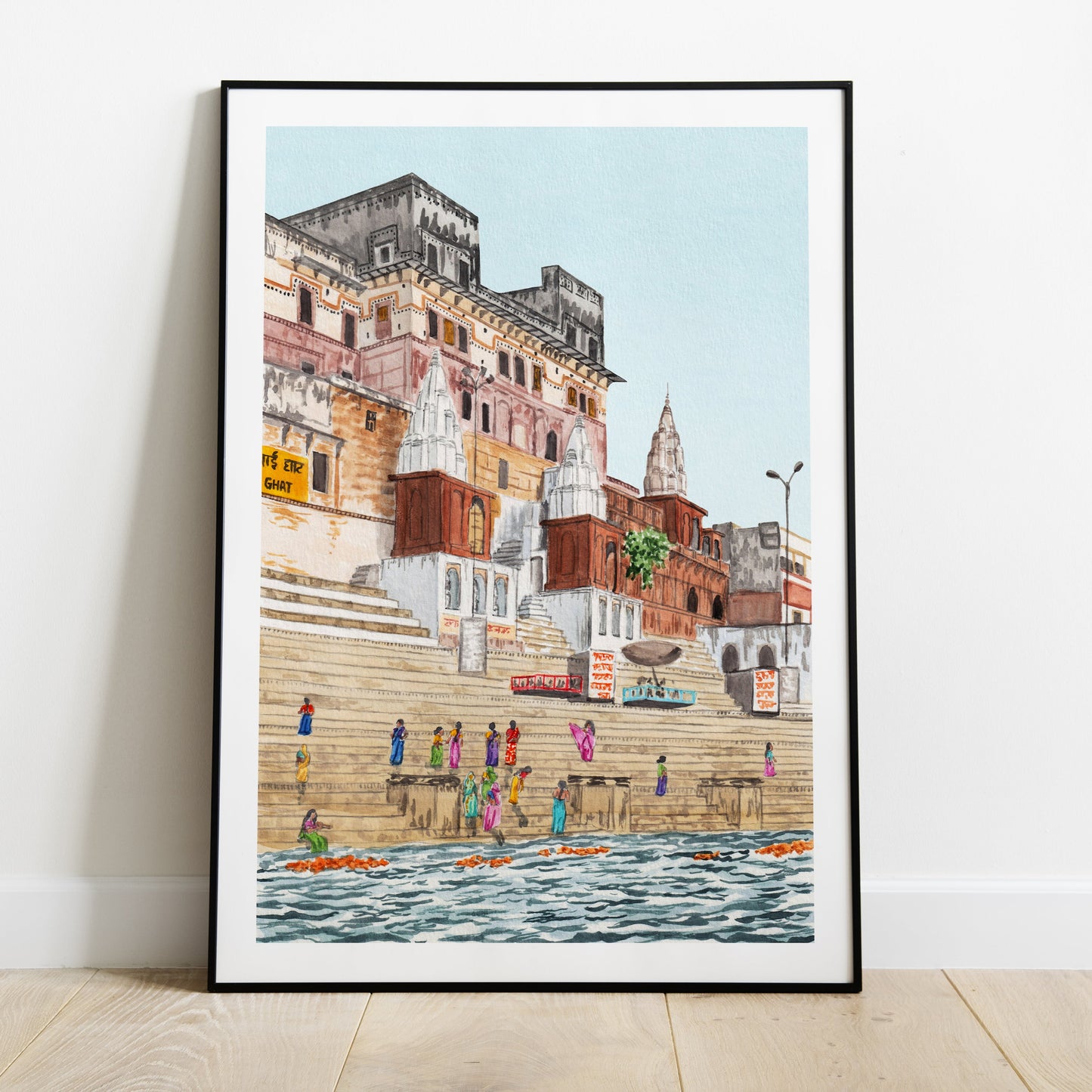 Varanasi Cityscape Art - NorrskenArt