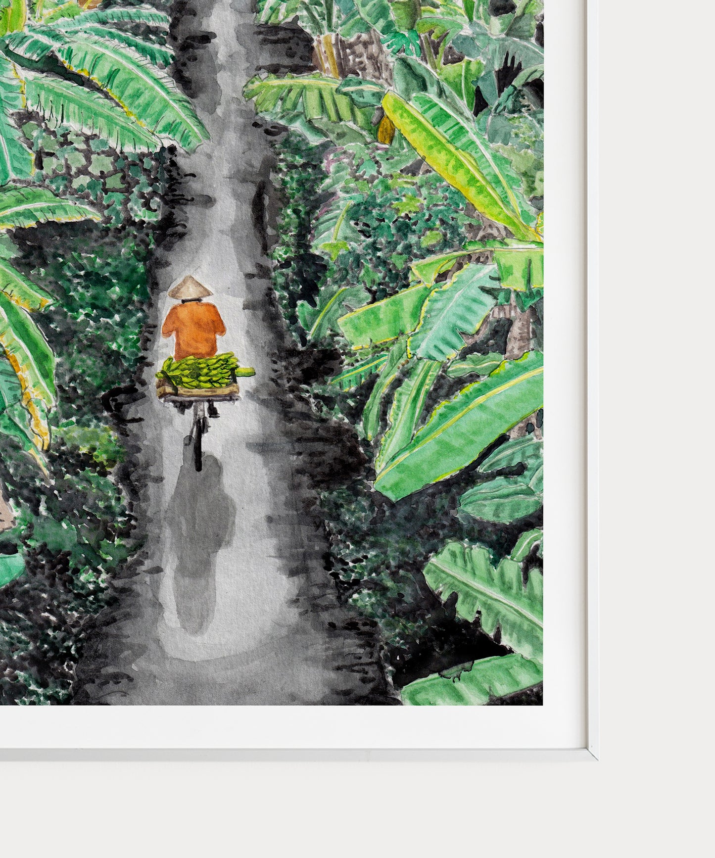 Impresión de acuarela de Vietnam | Arte mural de Vietnam | Decoración tropical | Paisaje de Vietnam | Regalo de viaje