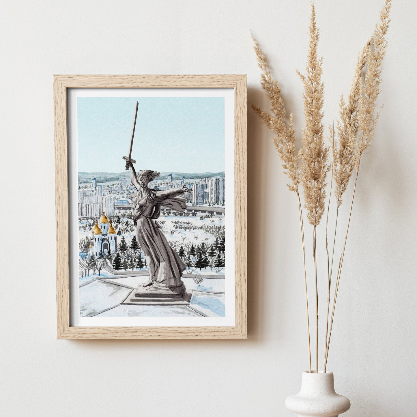 Volgograd watercolor art - NorrskenArt