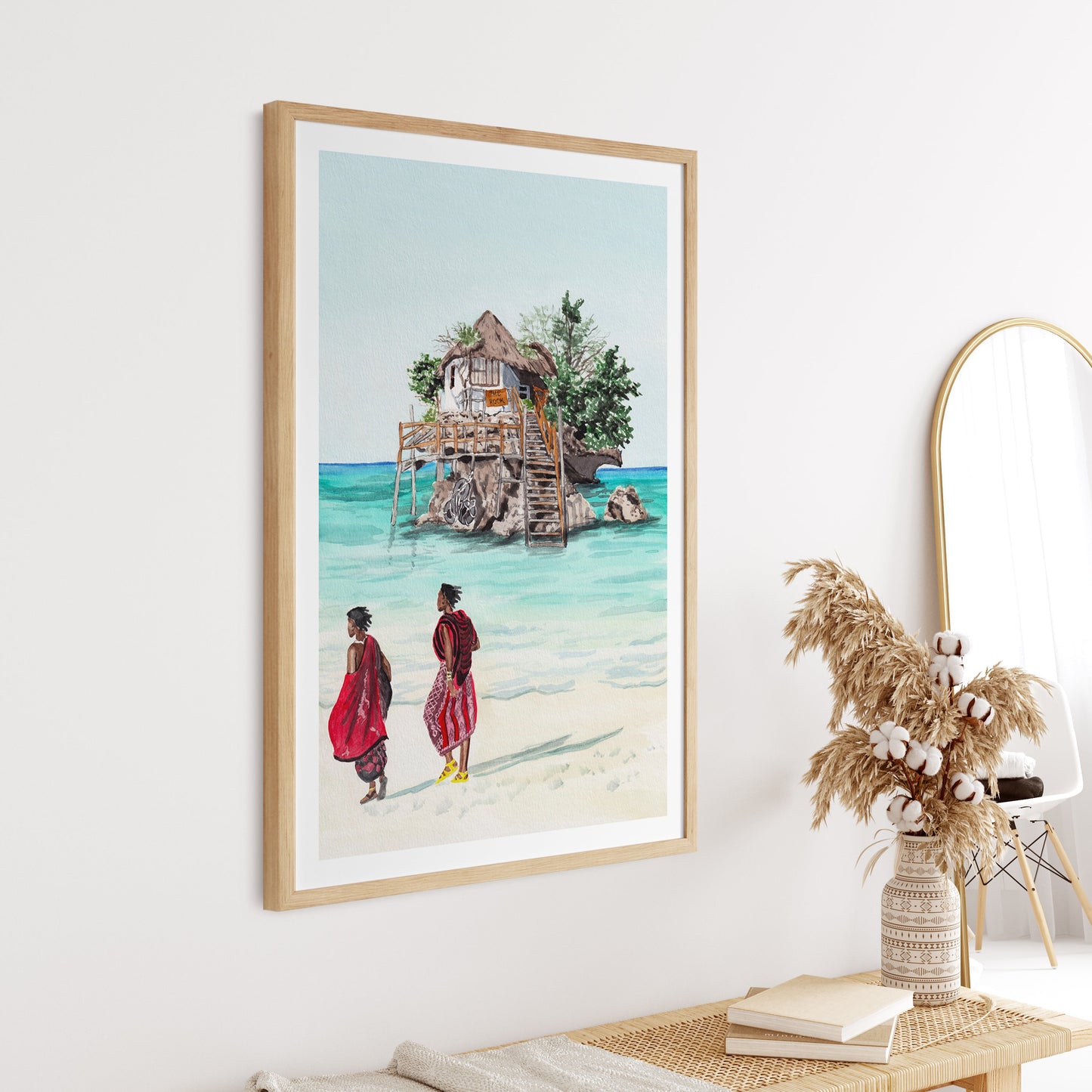 Zanzibar watercolor art print - NorrskenArt