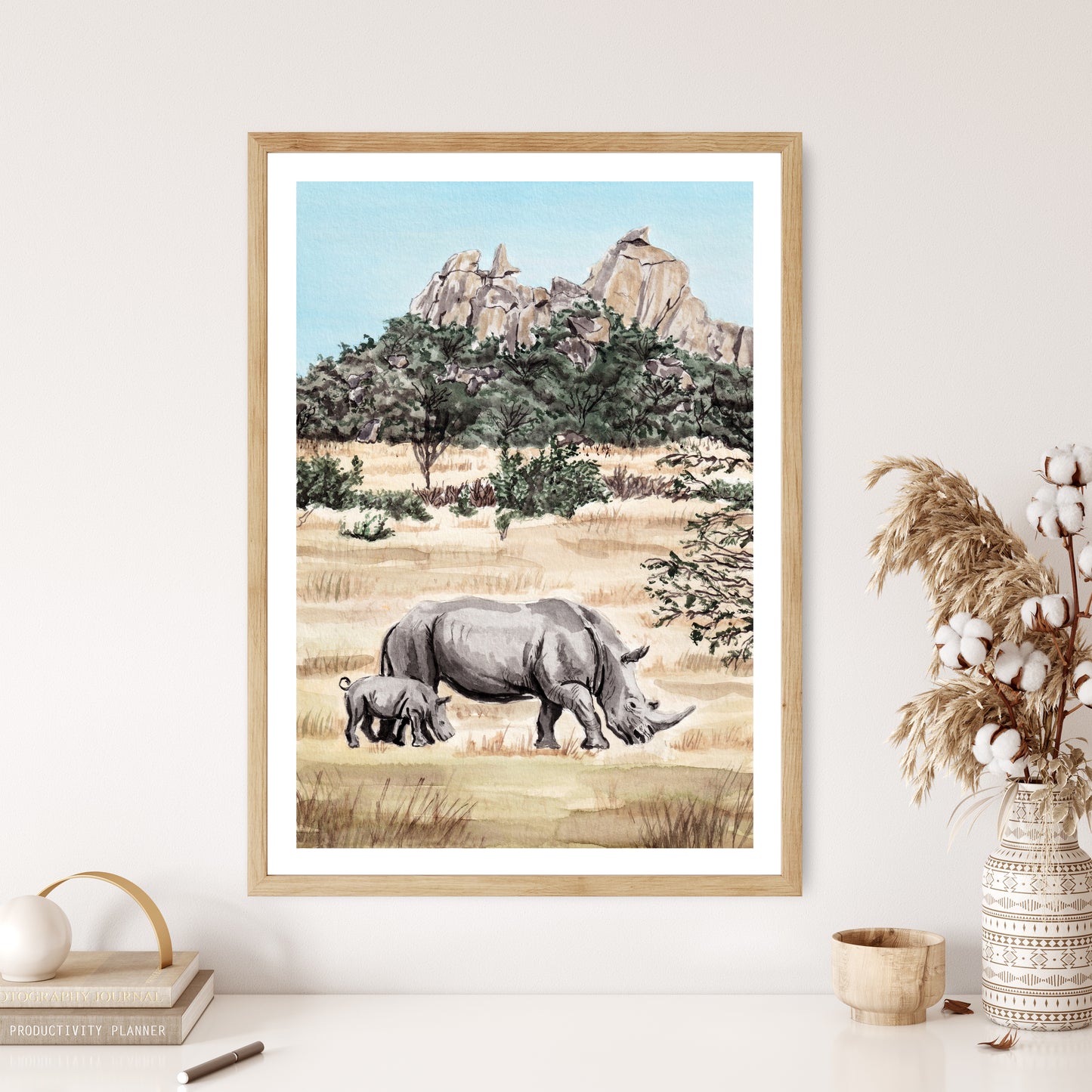 Matobo Park, Zimbabwe – Watercolor Art Print - NorrskenArt