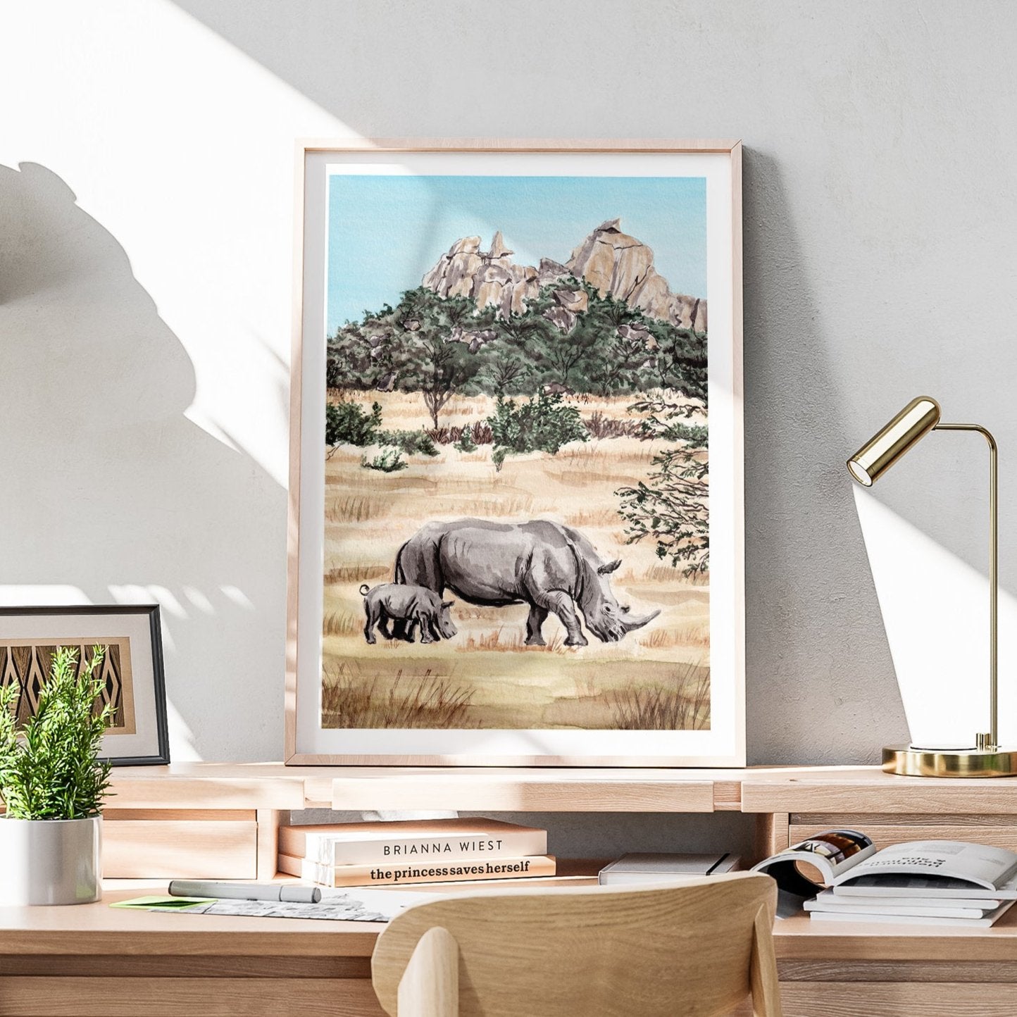 Matobo Park, Zimbabwe – Watercolor Art Print - NorrskenArt