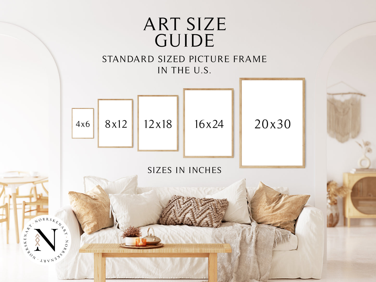 Art Guide Size Wall Art - NorrskenArt