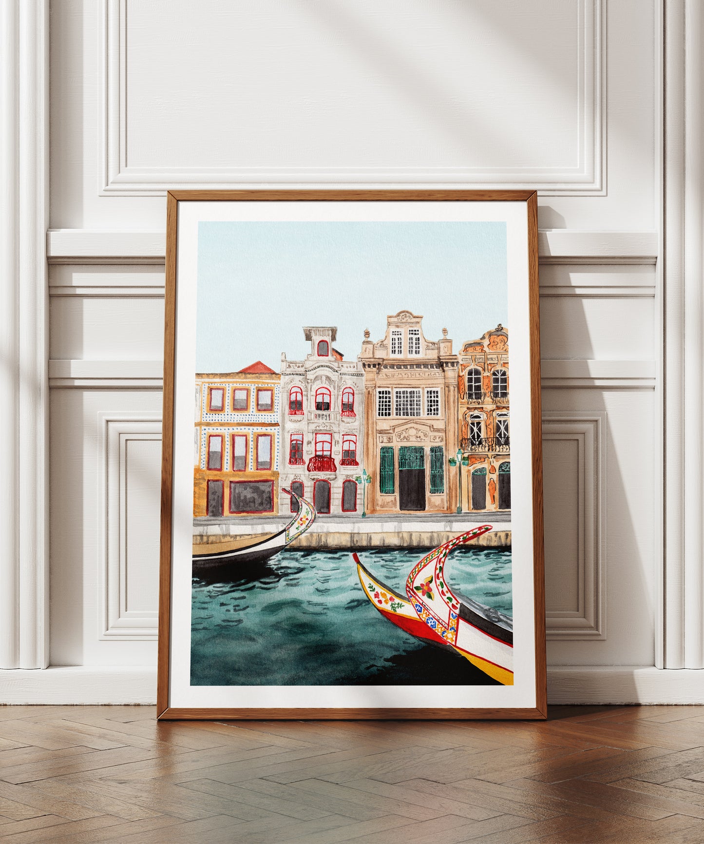Aveiro Portugal Wall Art Watercolor Painting Portugal Decor Aveiro Cityscape Europe Art Travel Gift