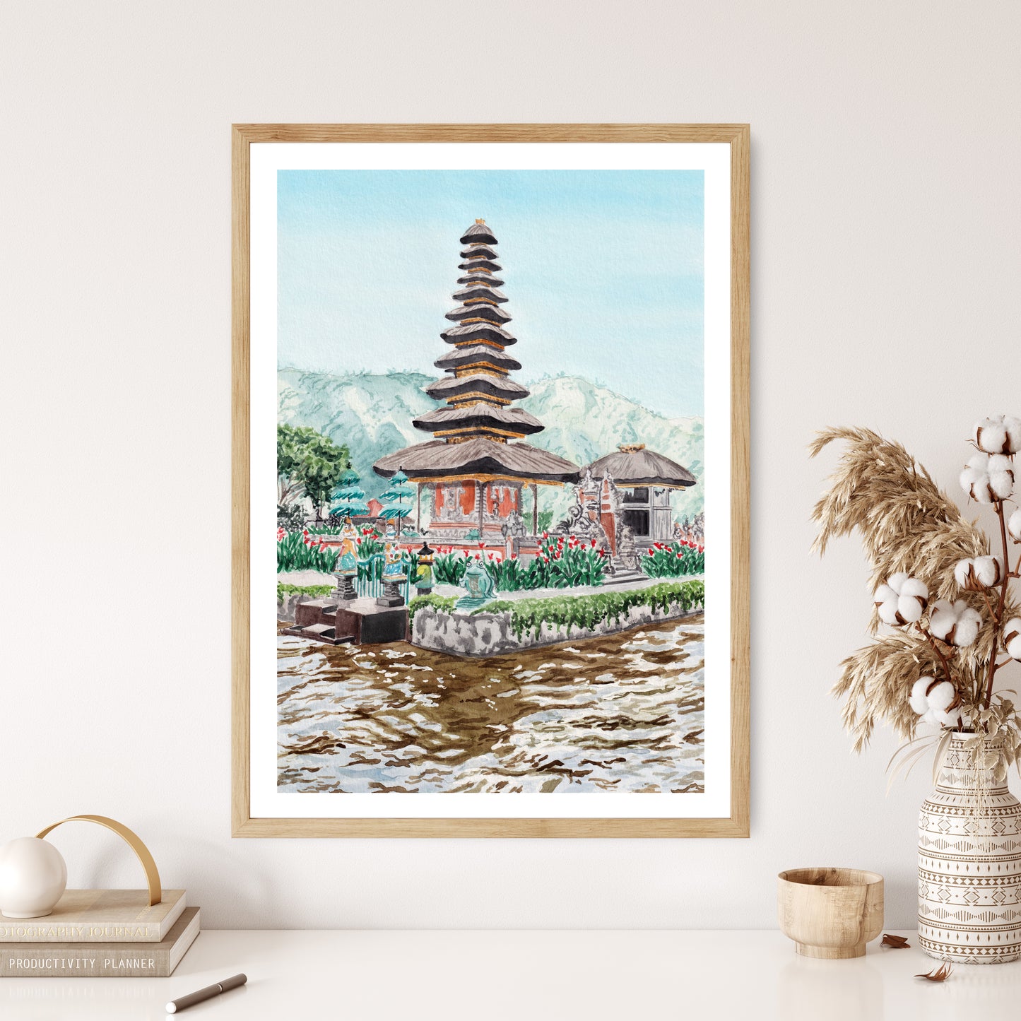 Bali Watercolor Print - Printable Digital Art - NorrskenArt