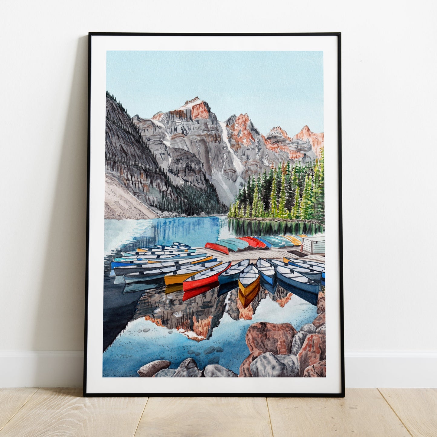 Banff National Park Watercolor Art Print - Canada Wall Art