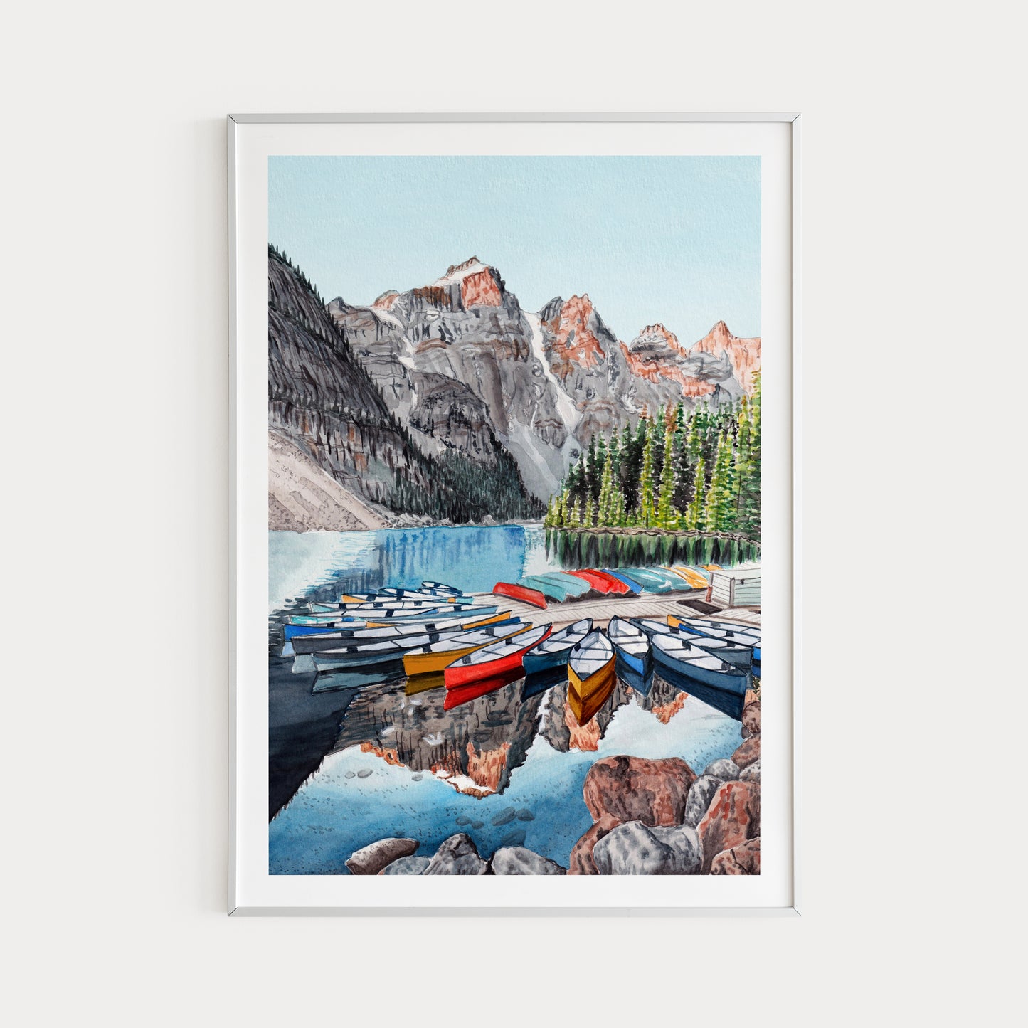 Banff National Park Painting - Canadian Decor - Travel Gift - Banff Wall Art