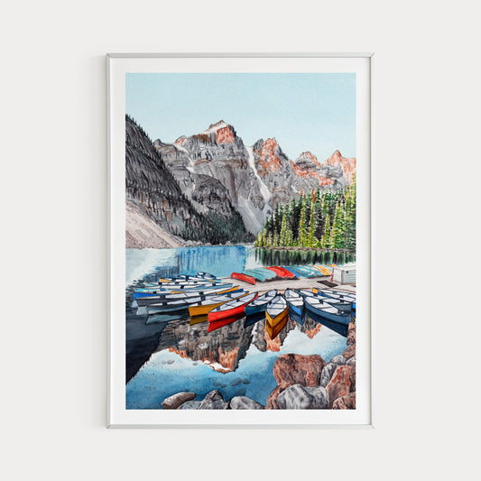 Banff National Park Painting - Canadian Decor - Travel Gift - Banff Wall Art