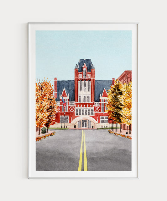Bardstown watercolor wall art