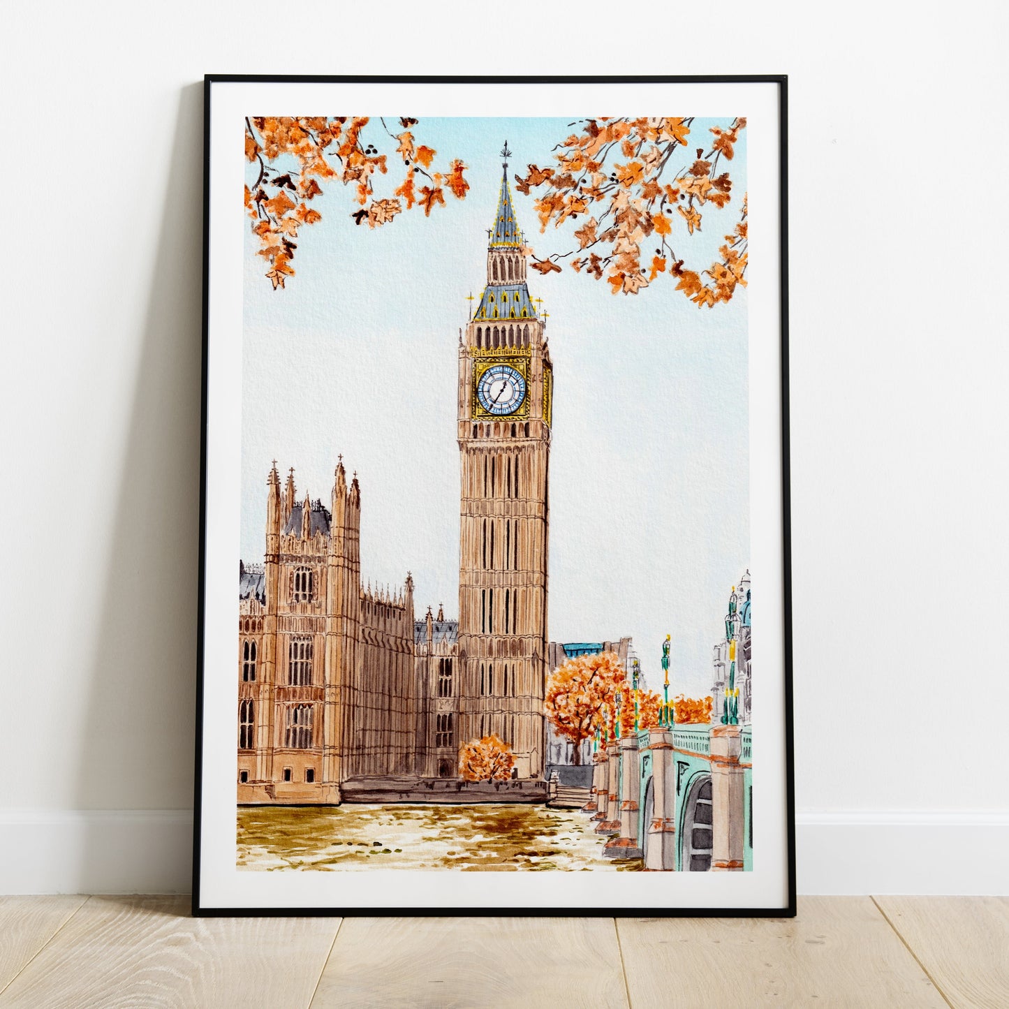 Big Ben Print, Fall Decor, London Art, London Cityscape