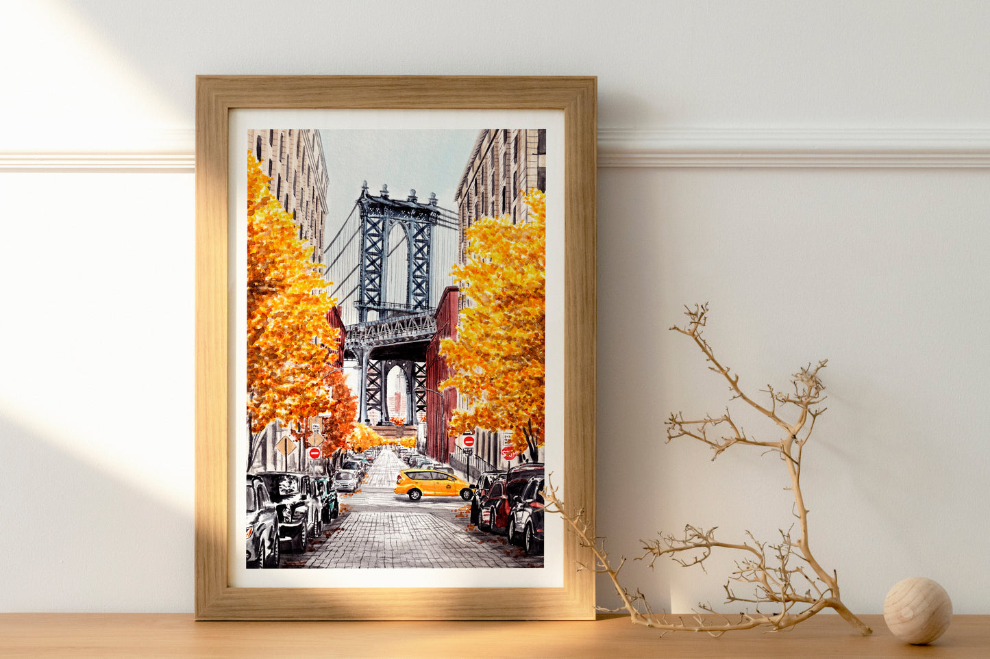 Fall Wall Art Bundle | Watercolor Prints of Iconic Landmarks from Around the World | Autumn Decor Collection