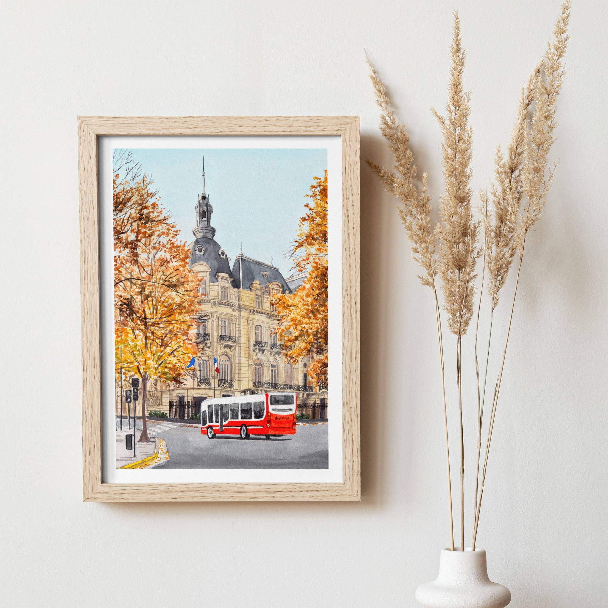 Buenos Aires Autumn Watercolor Print - NorrskenArt