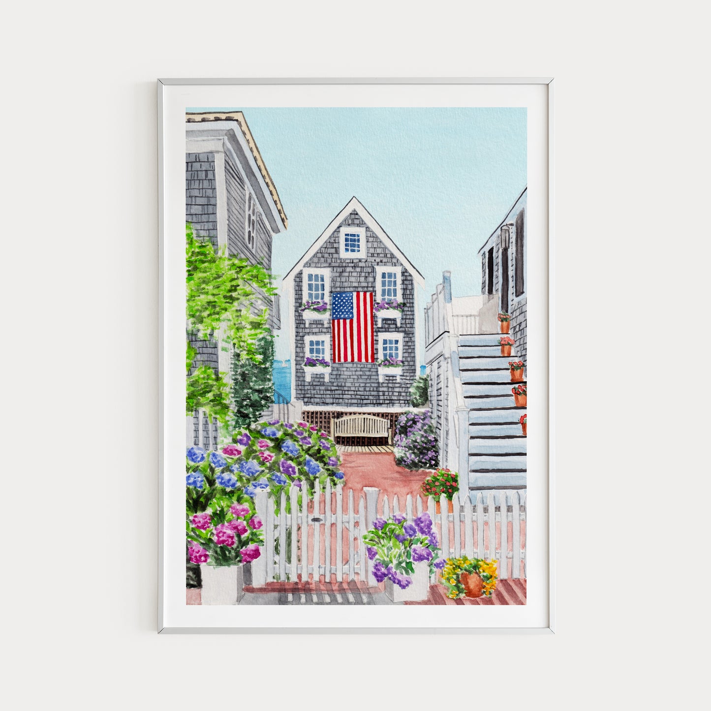 Cape Cod Watercolor Art Print | New England Decor | Travel Gift | Massachusetts Art | Coastal Wall Art