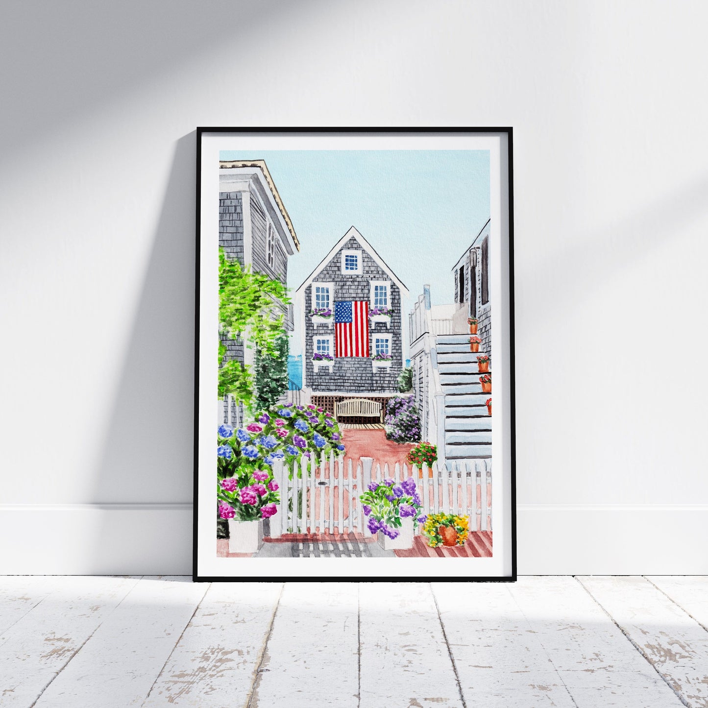 Cape Cod Watercolor Painting - Massachusetts Wall Decor - NorrskenArt