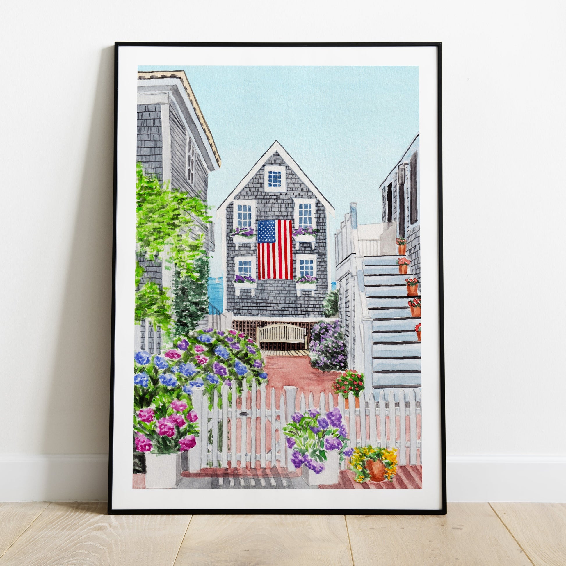 Cape Cod Art Print - Watercolor Painting - NorrskenArt
